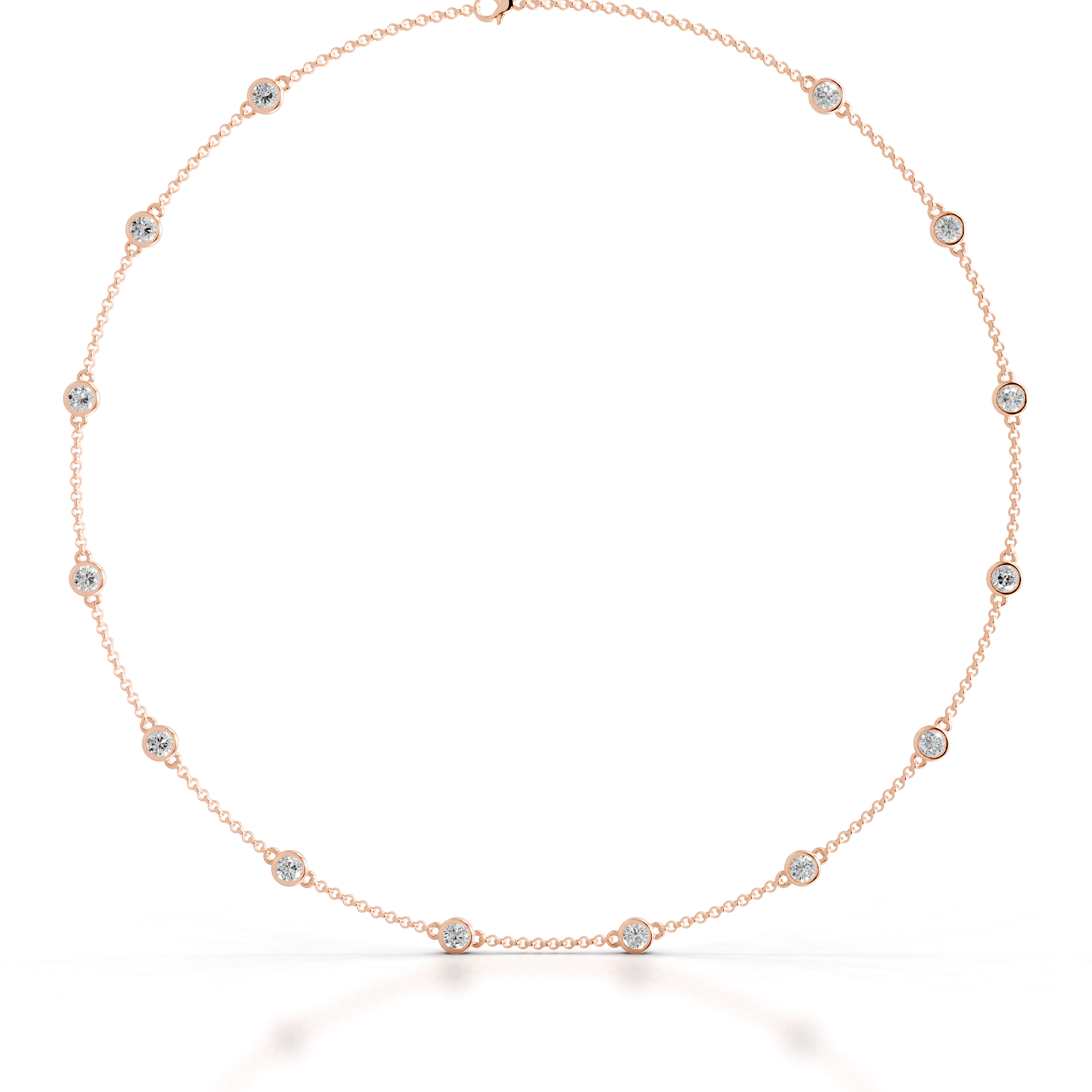 Tamira Diamond Collier  (3 Carat) -14K Rose Gold