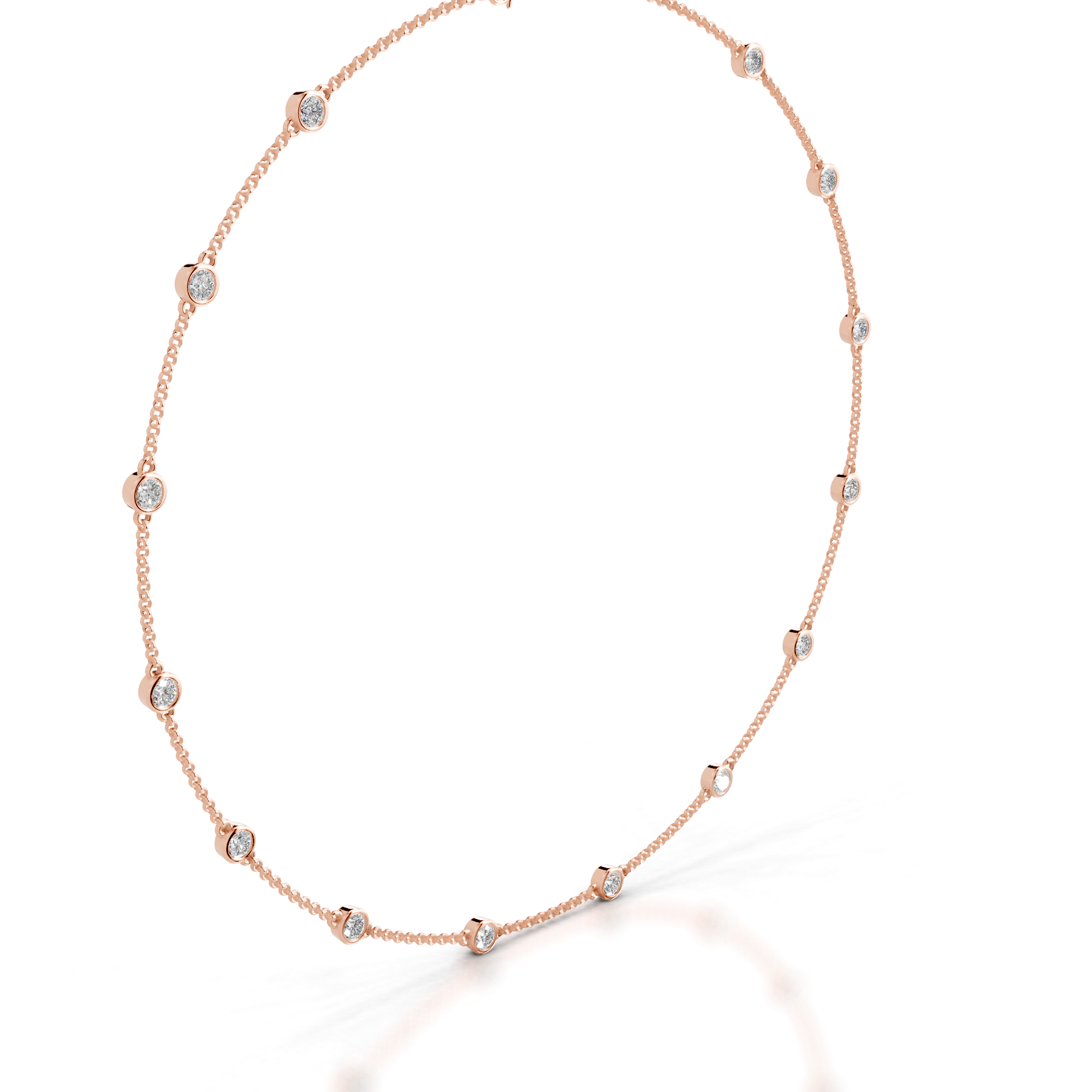 Tamira Diamond Collier  (3 Carat) -14K Rose Gold