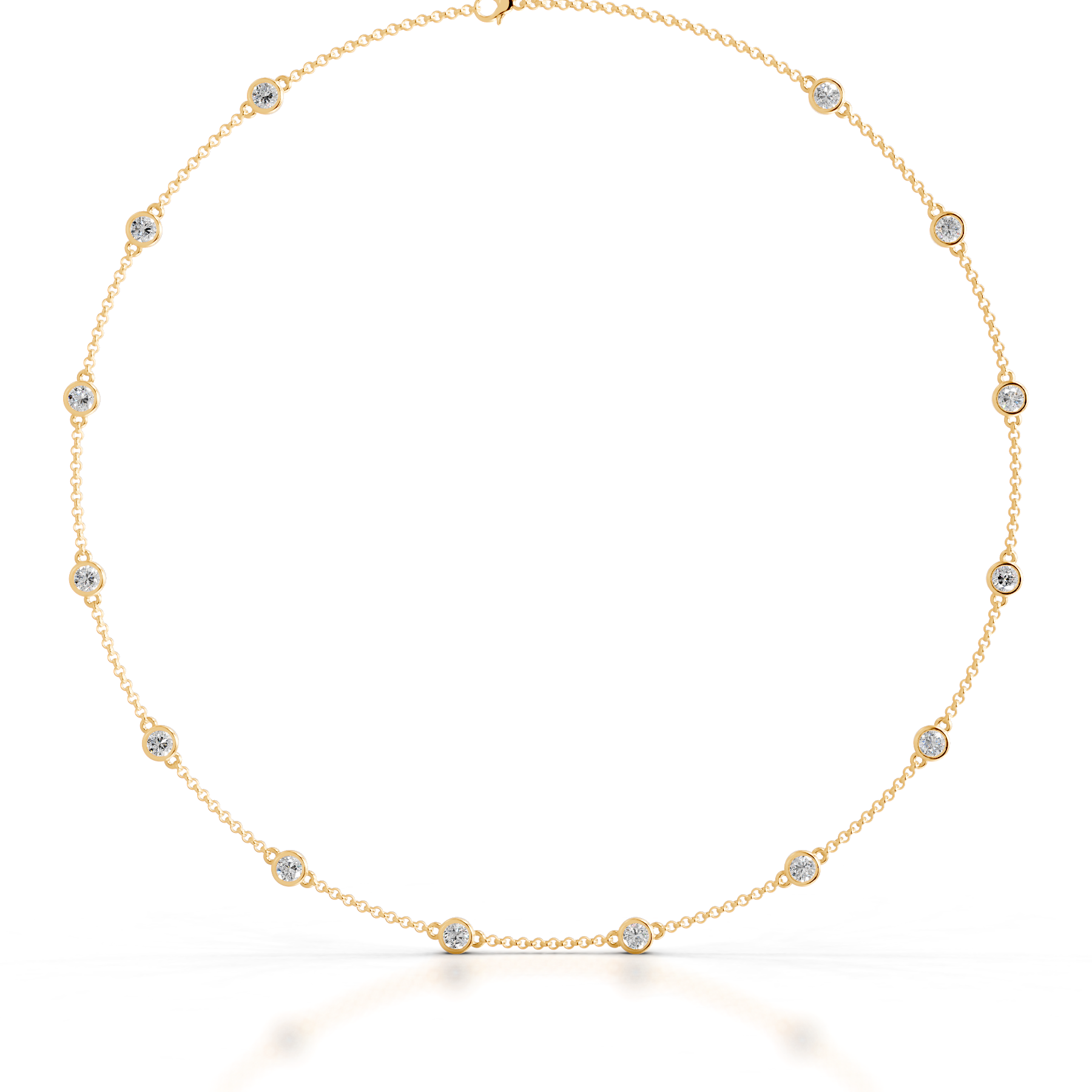 Tamira Diamond Collier  (3 Carat) -18K Yellow Gold