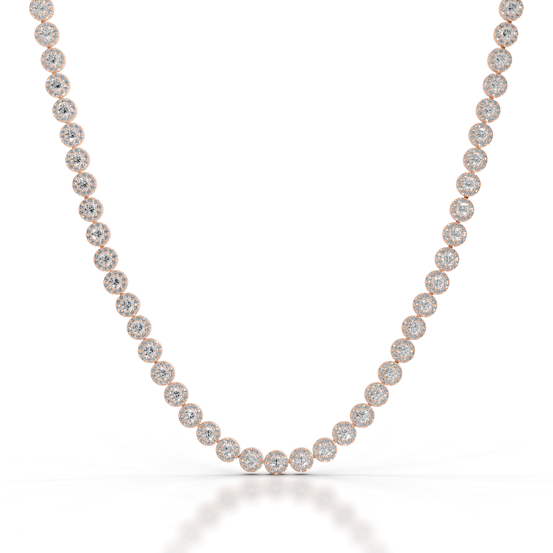 Gaynelle Lab Grown Diamond Tennis Collier  (10 Carat) -14K Rose Gold