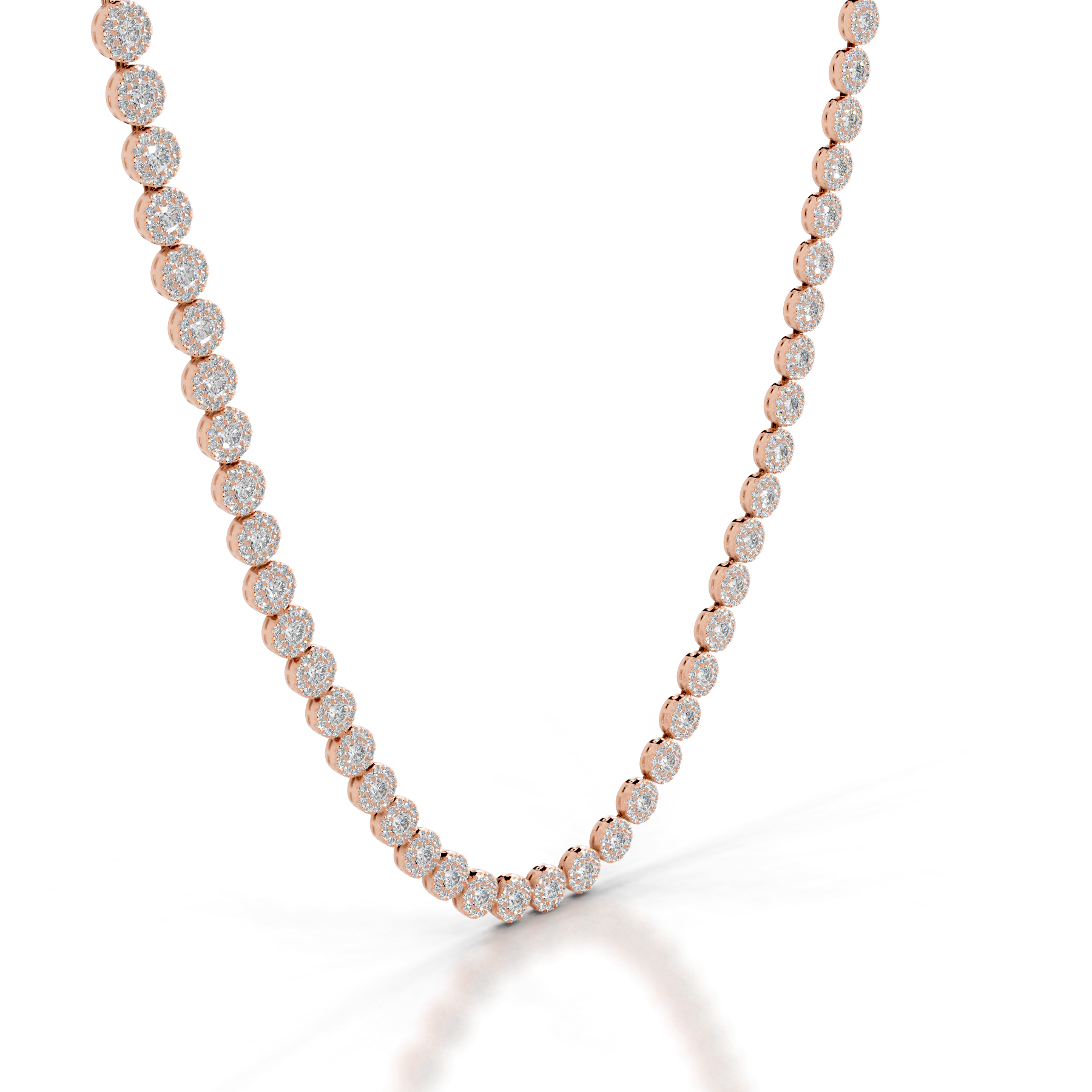 Gaynelle Lab Grown Diamond Tennis Collier  (10 Carat) -14K Rose Gold