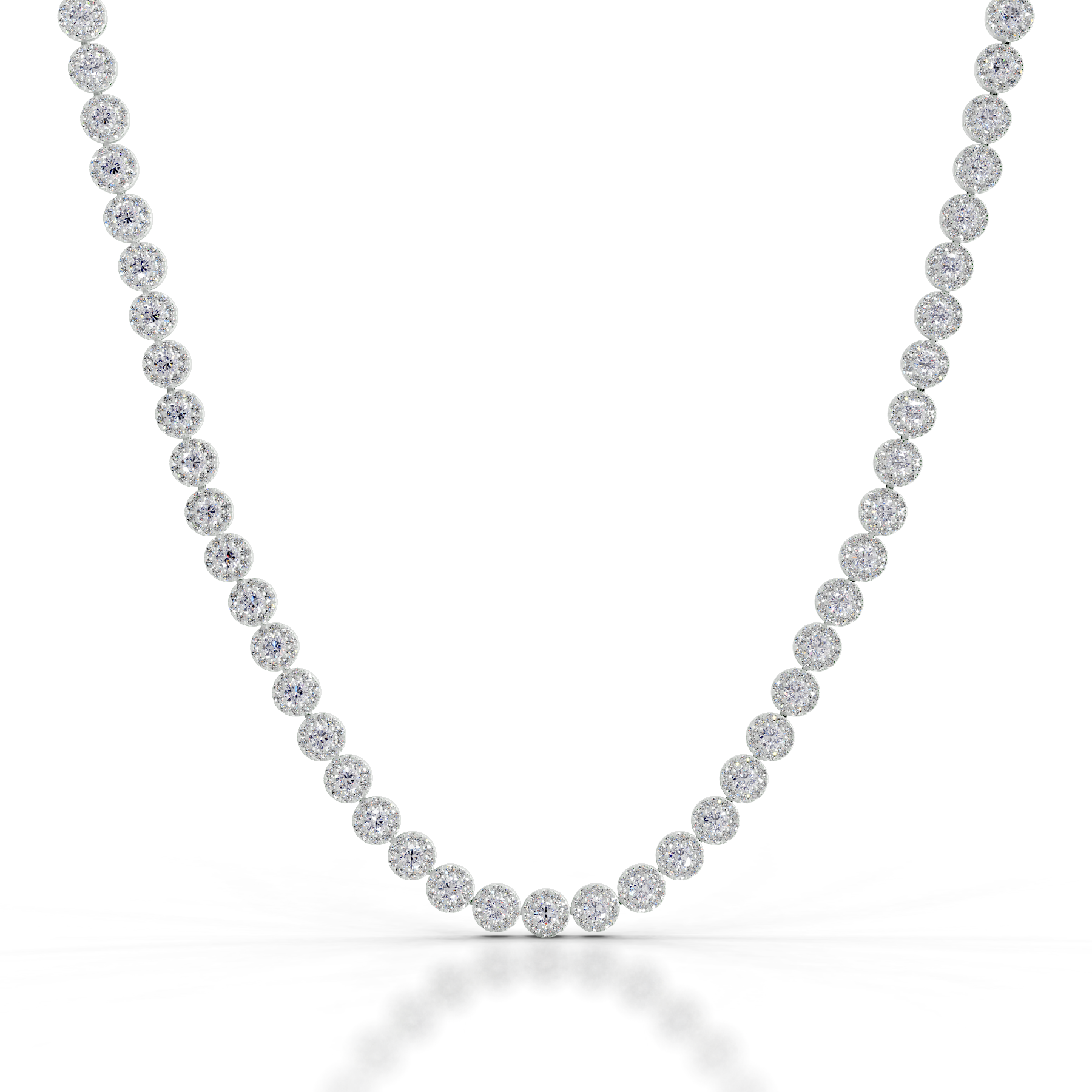 Gaynelle Diamond Tennis Collier  (10 Carat) -14K White Gold