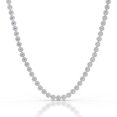 Gaynelle Lab Grown Diamond Tennis Collier (10 Carat) -18K White Gold