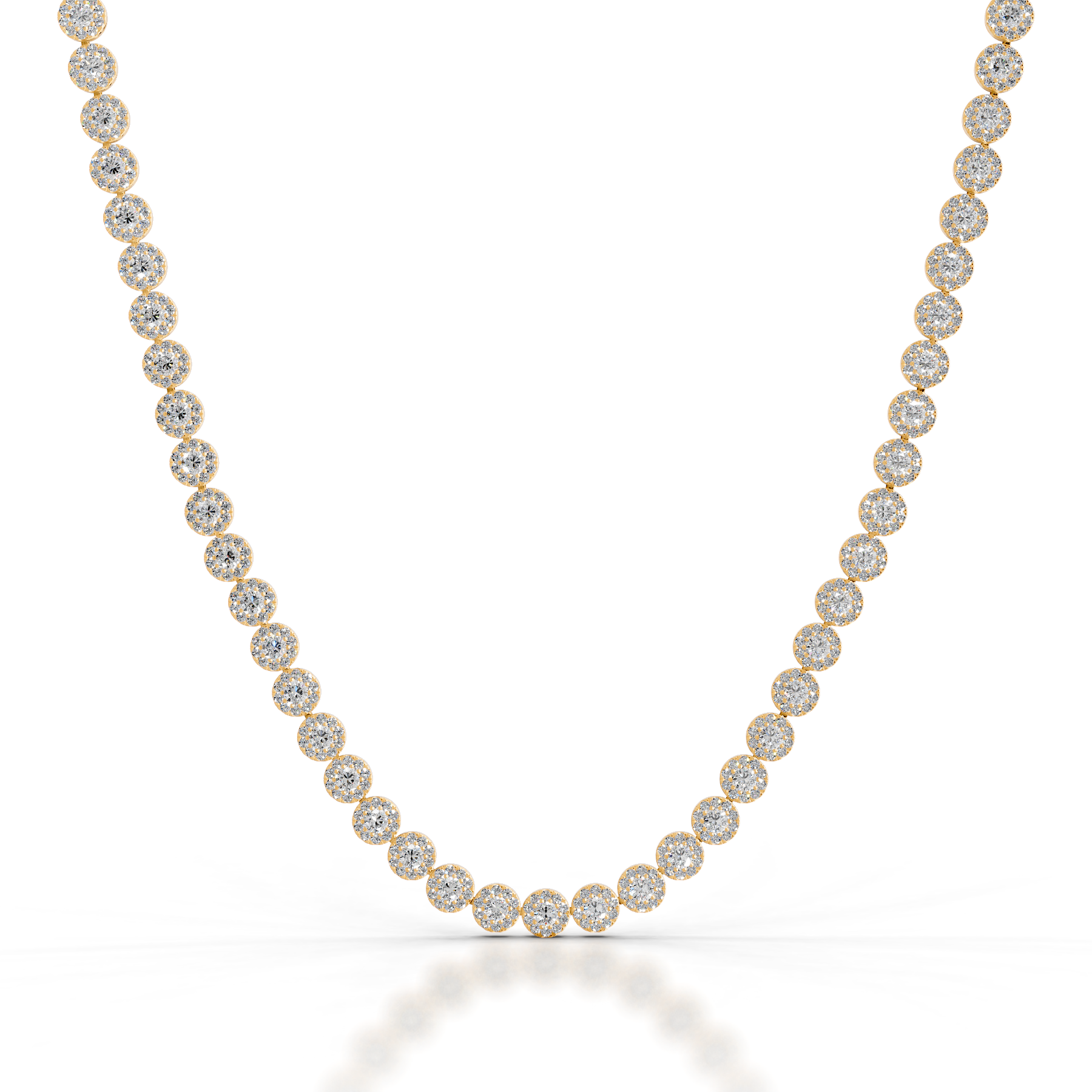 Gaynelle Lab Grown Diamond Tennis Collier  (10 Carat) -18K Yellow Gold