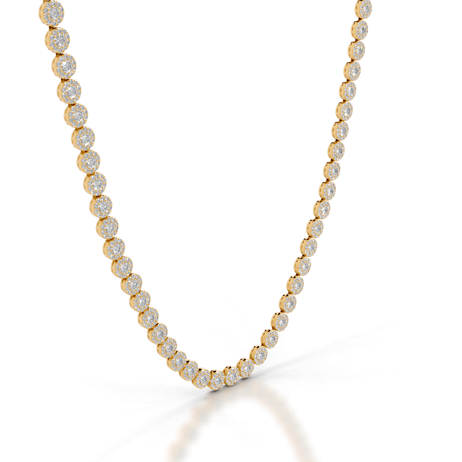 Gaynelle Diamond Tennis Collier  (10 Carat) -18K Yellow Gold