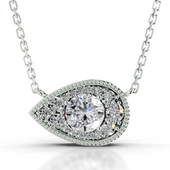 Kanesha Lab Grown Diamond Pendant (3.50 Carat) -18K White Gold