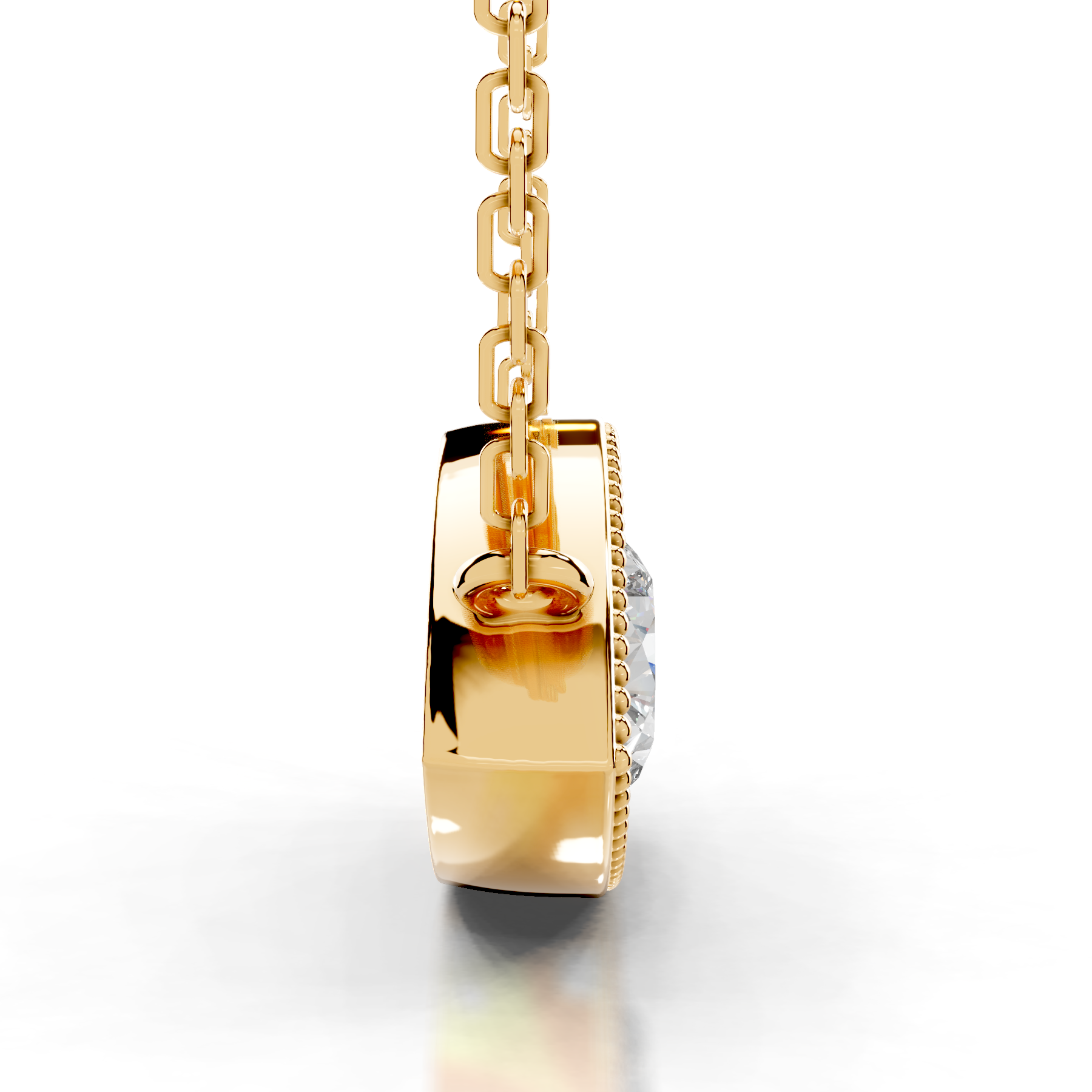 Kanesha Lab Grown Diamond Pendant   (3.50 Carat) -18K Yellow Gold