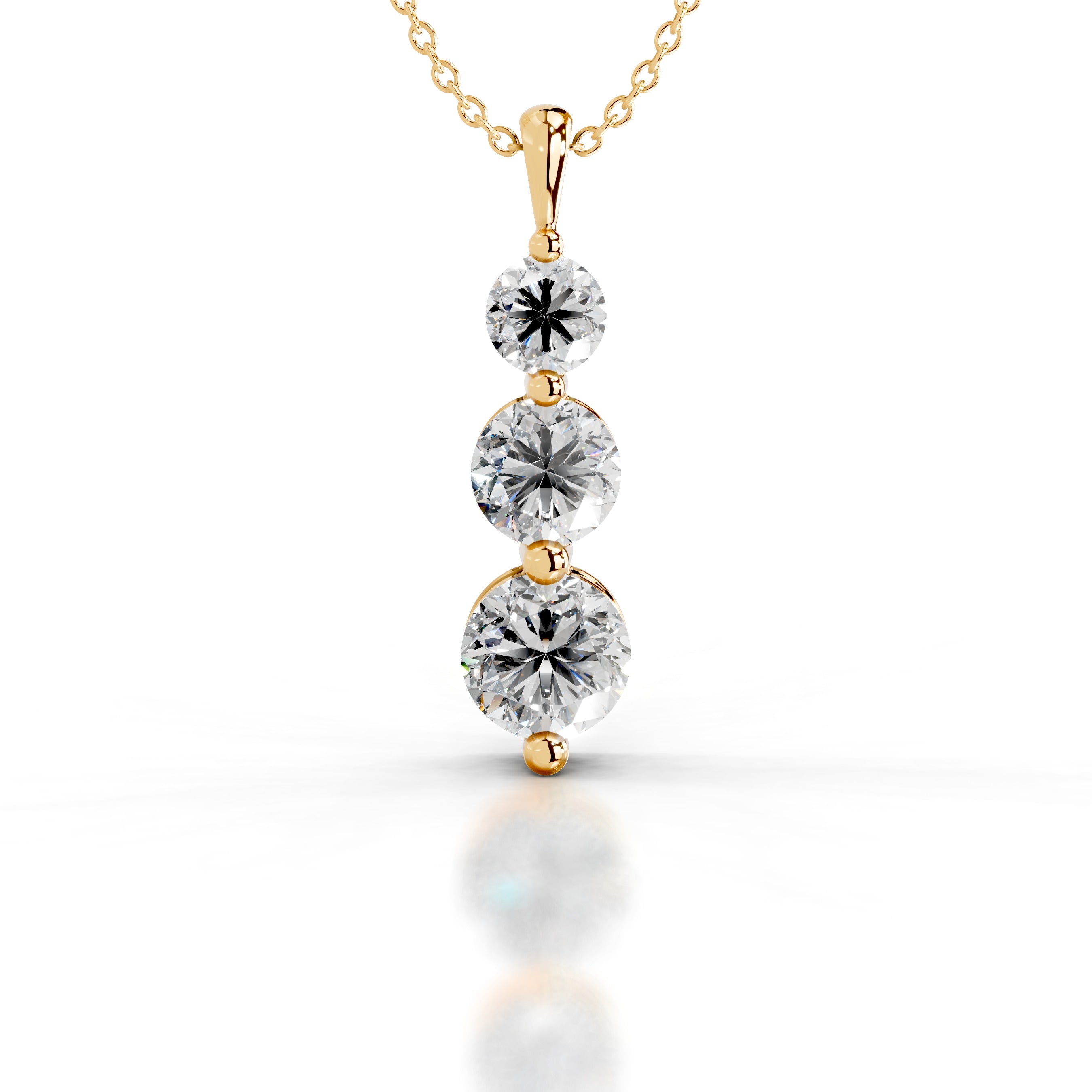 Mekell Diamond Pendant - 18K Yellow Gold