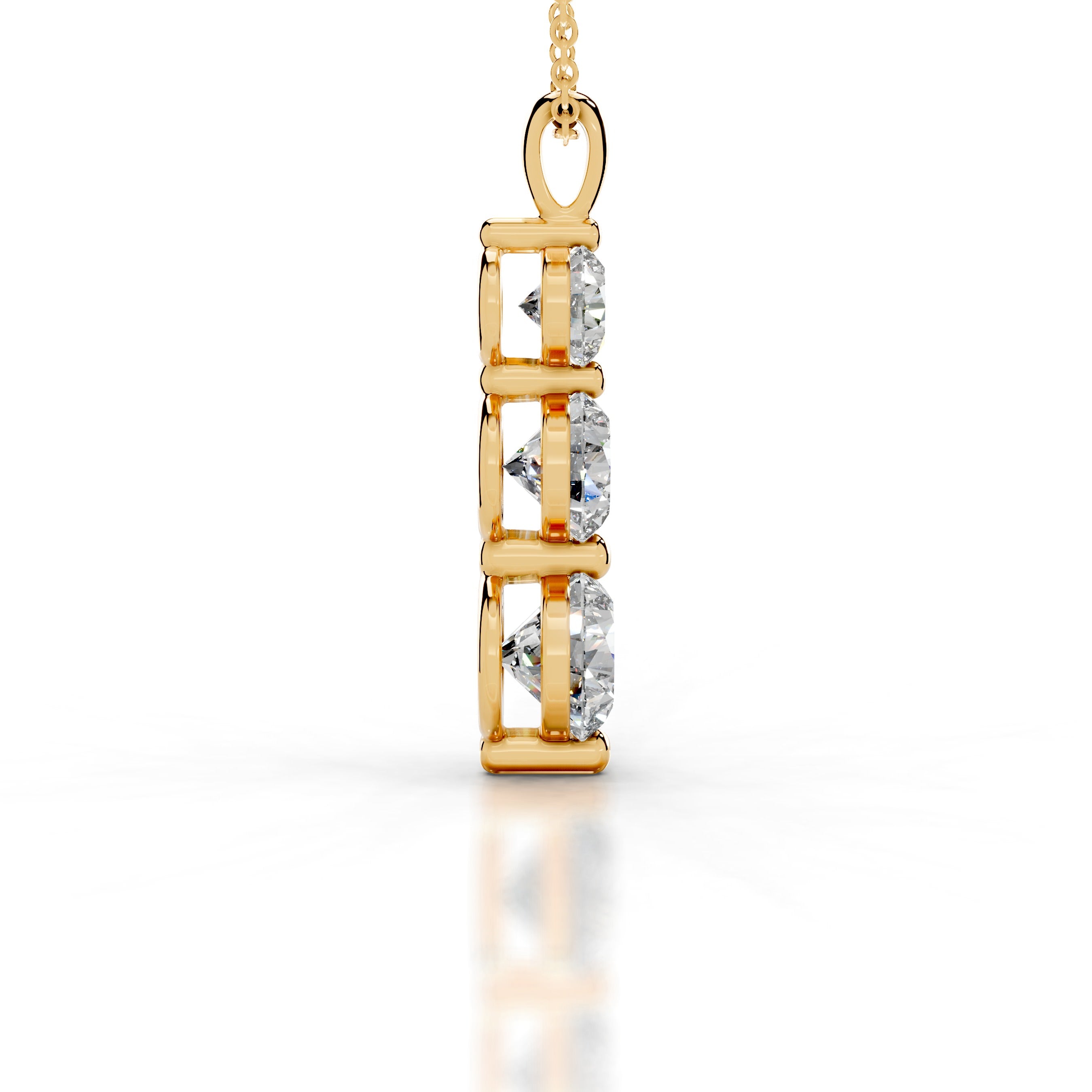 Mekell Diamond Pendant - 18K Yellow Gold