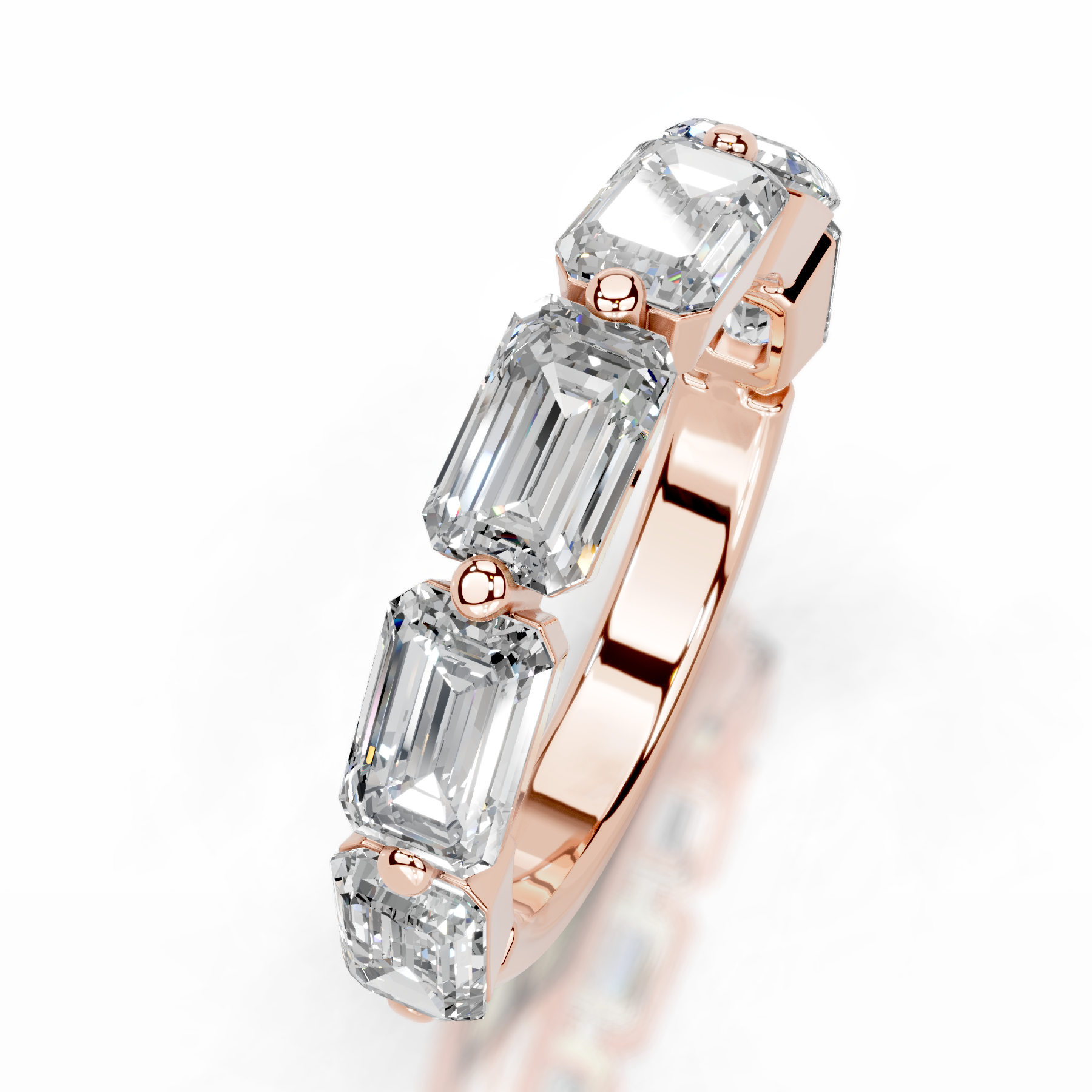 Quisha Diamond Wedding Ring   (2 Carat) -14K Rose Gold