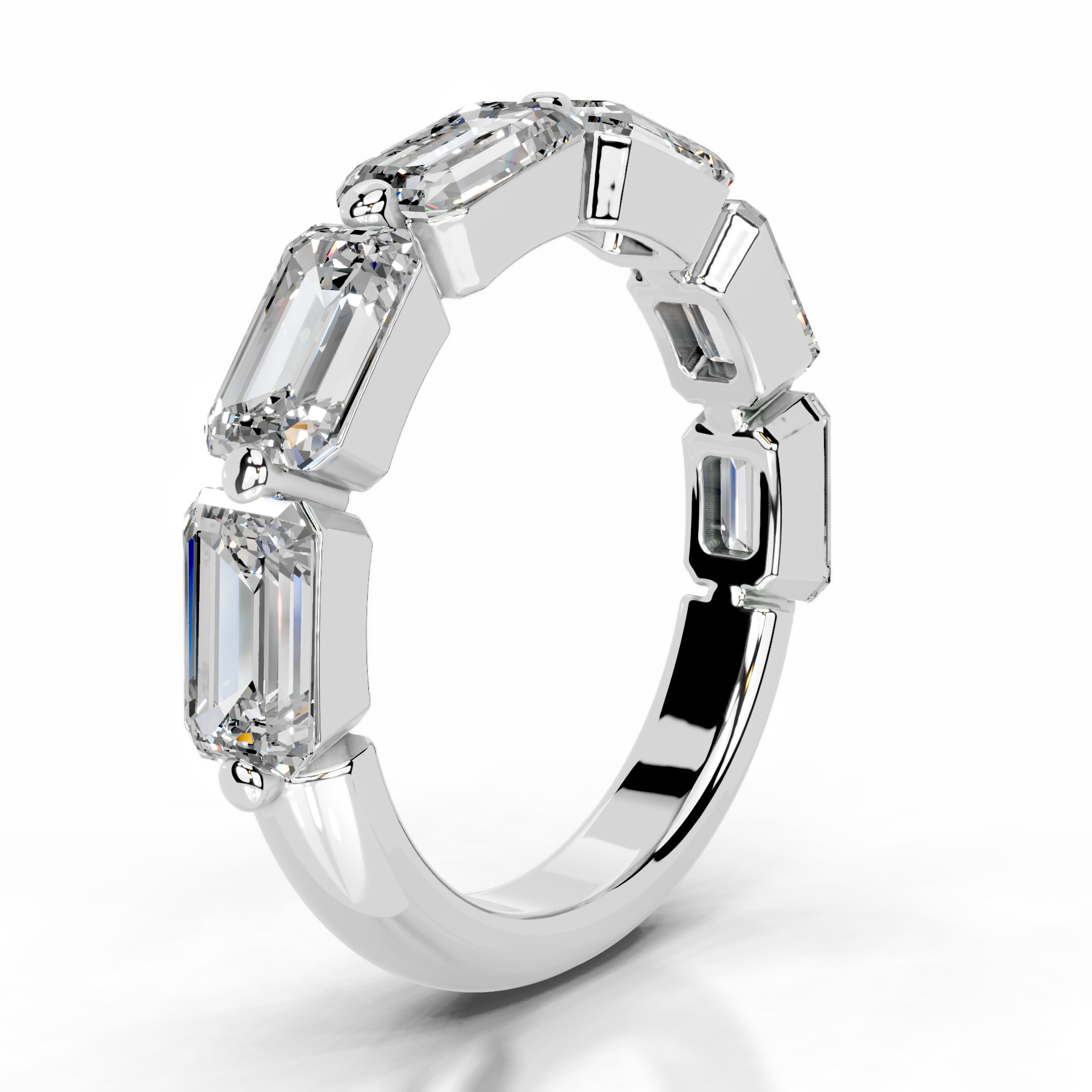 Quisha Diamond Wedding Ring   (2 Carat) -14K White Gold