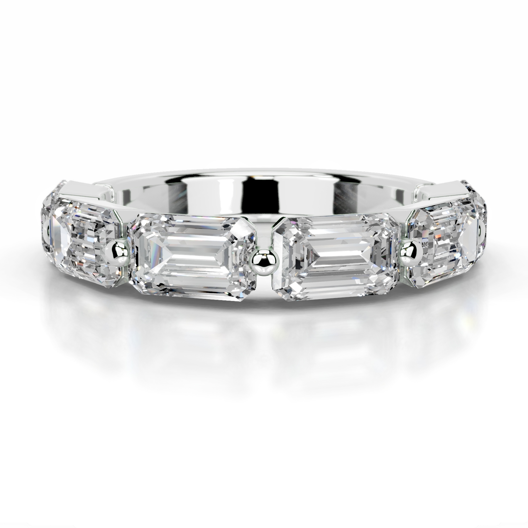 Quisha Diamond Wedding Ring   (2 Carat) -14K White Gold