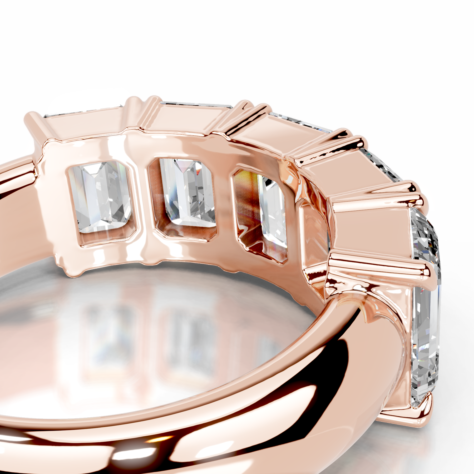 Shandra Lab Grown Diamond Wedding Ring   (2.5 Carat) -14K Rose Gold