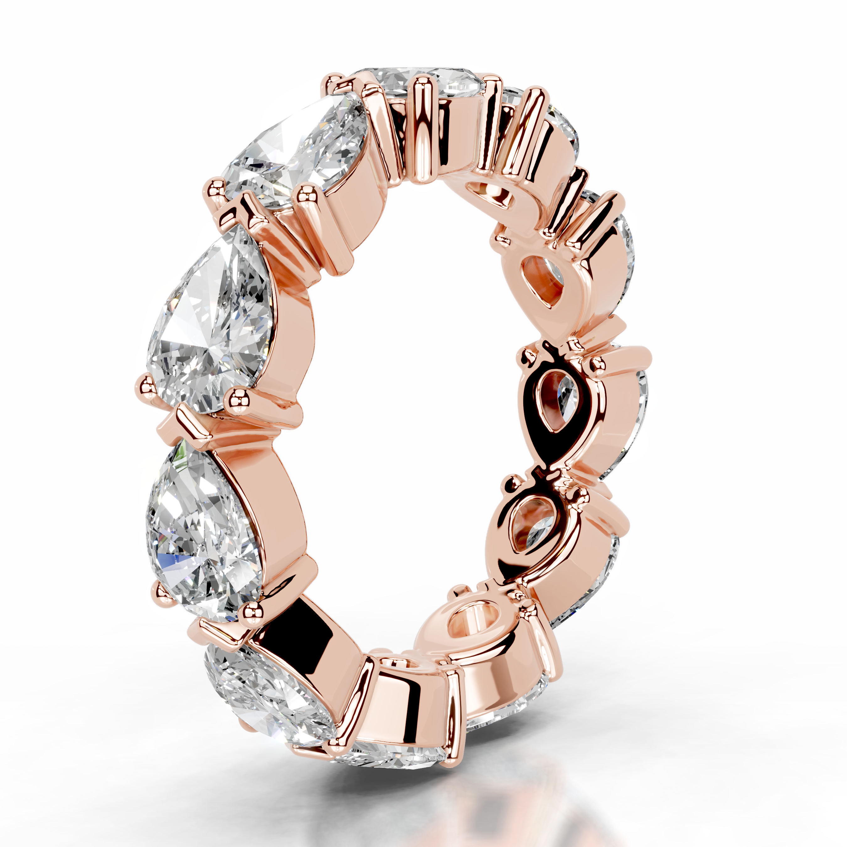 Tyrell Diamond Wedding Ring   (4.50 Carat) -14K Rose Gold