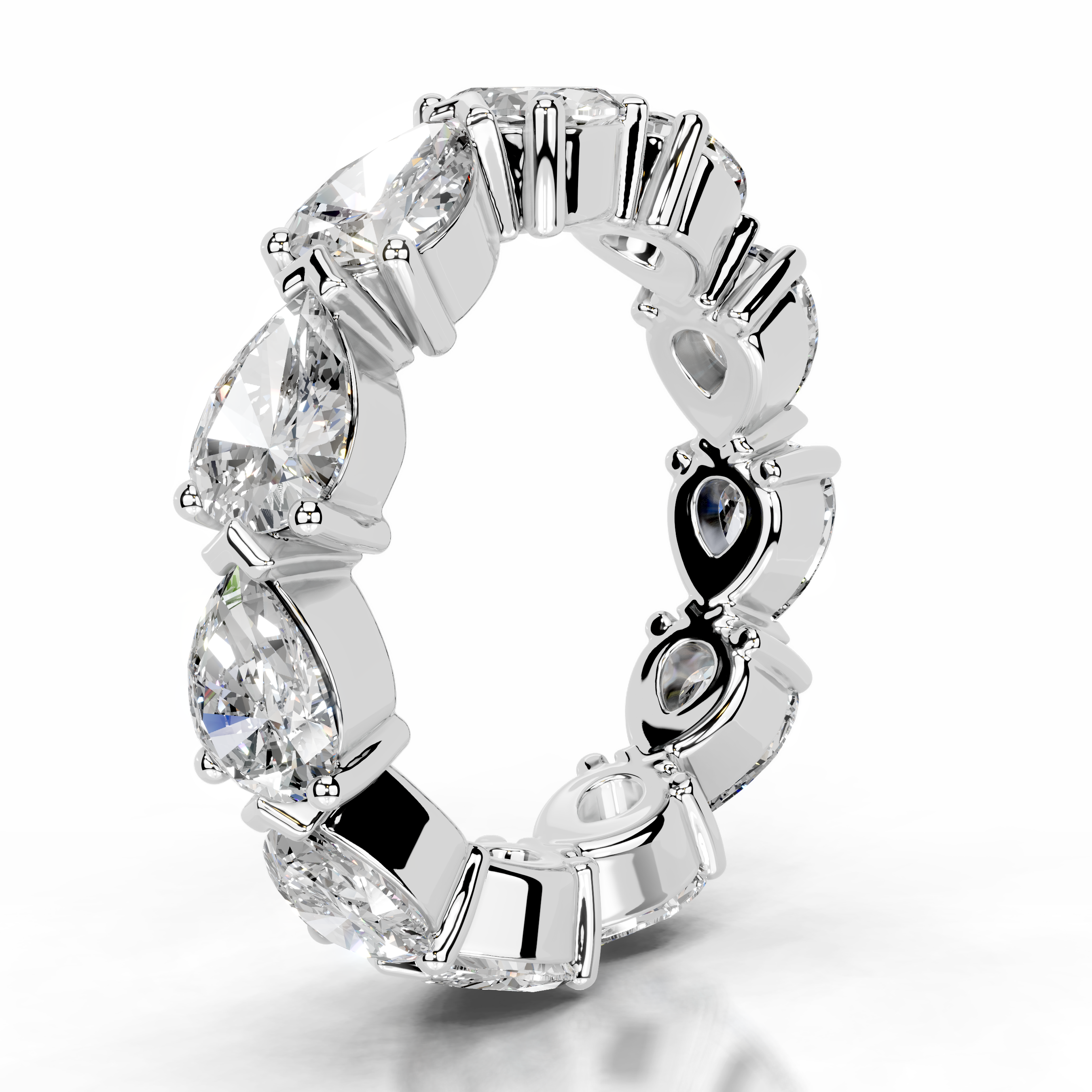 Tyrell Diamond Wedding Ring   (4.50 Carat) -18K White Gold