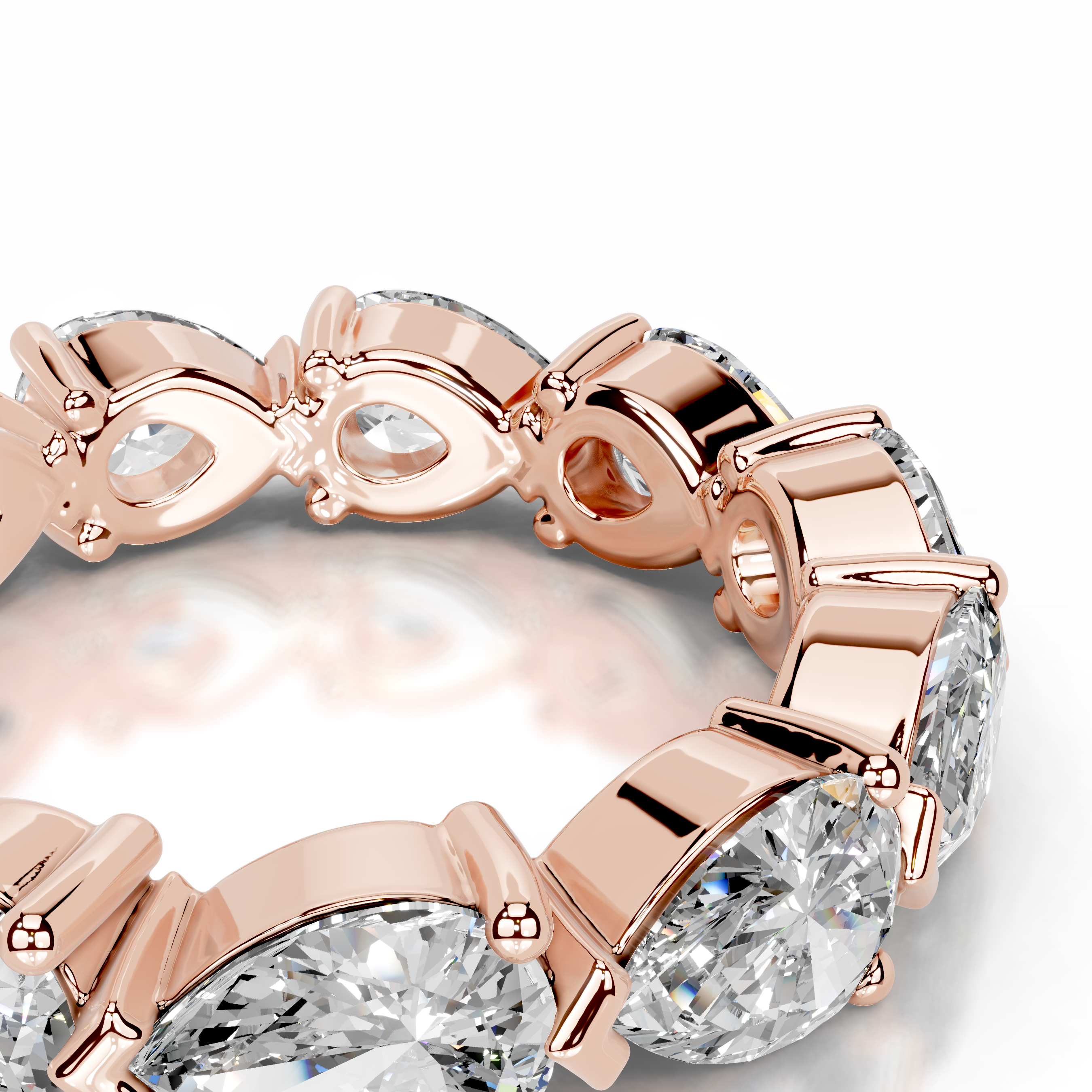 Tyrell Lab Grown Diamond Wedding Ring   (4.50 Carat) -14K Rose Gold