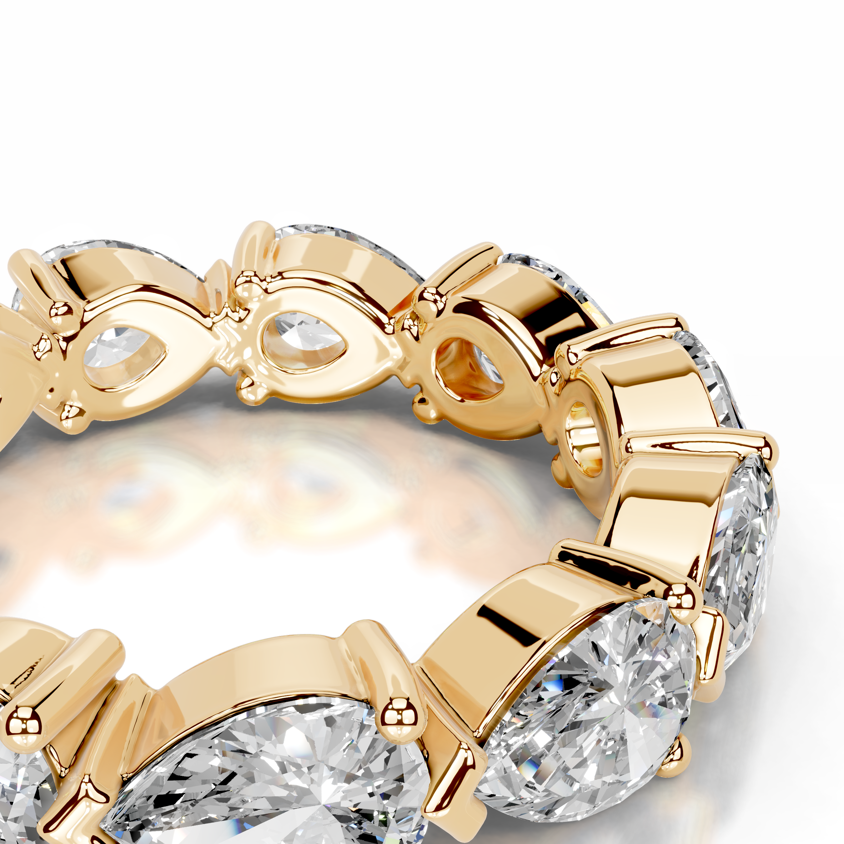 Tyrell Diamond Wedding Ring   (4.50 Carat) -18K Yellow Gold