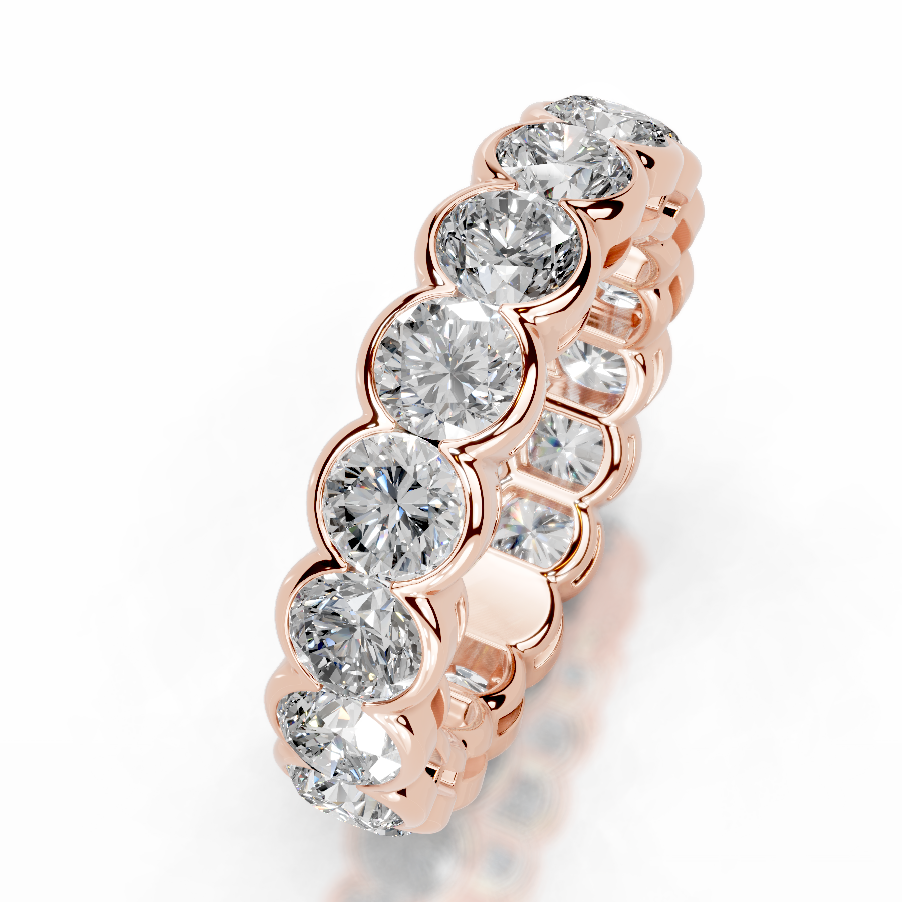 Velinda Lab Grown Diamond Wedding Ring   (4 Carat) -14K Rose Gold