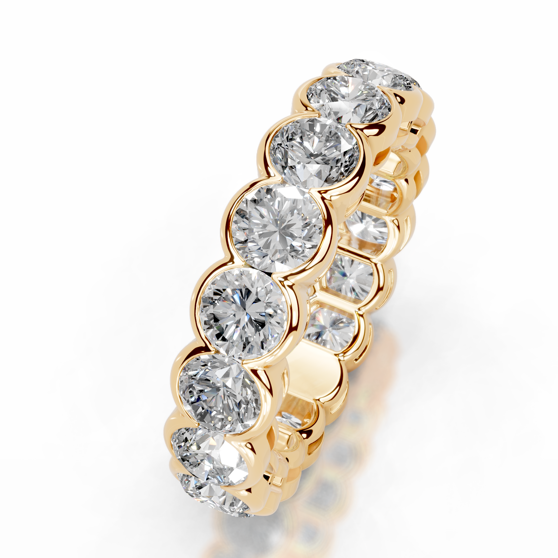 Velinda Lab Grown Diamond Wedding Ring   (4 Carat) -18K Yellow Gold