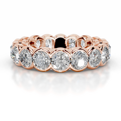 Velinda Lab Grown Diamond Wedding Ring (4 Carat) -14K Rose Gold