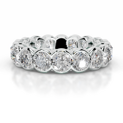 Velinda Lab Grown Diamond Wedding Ring (4 Carat) -14K White Gold