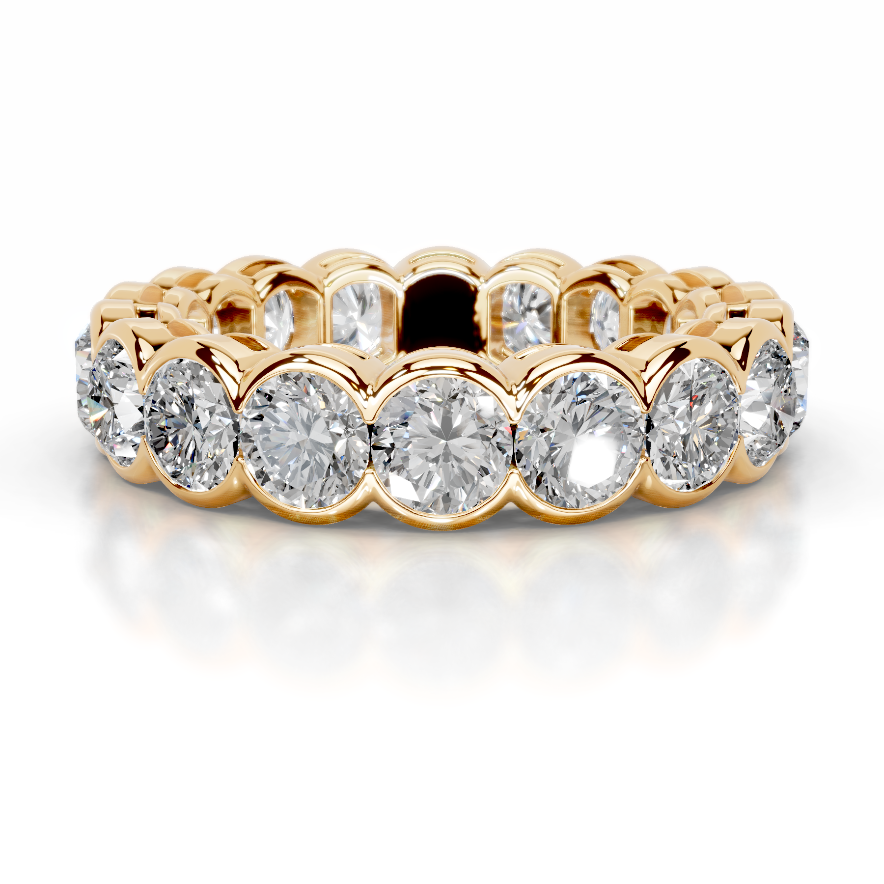 Velinda Lab Grown Diamond Wedding Ring   (4 Carat) -18K Yellow Gold