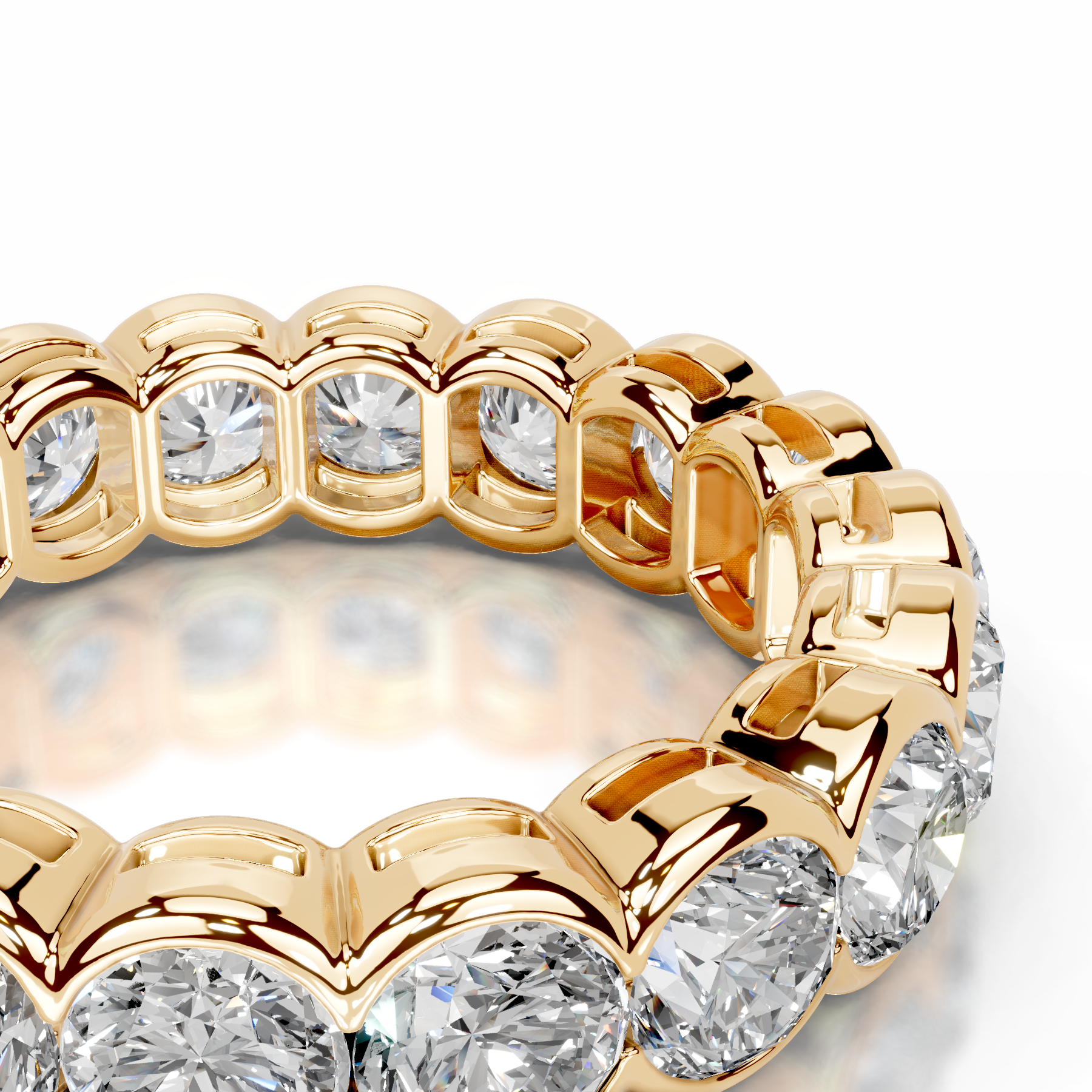 Velinda Diamond Wedding Ring   (4 Carat) -18K Yellow Gold