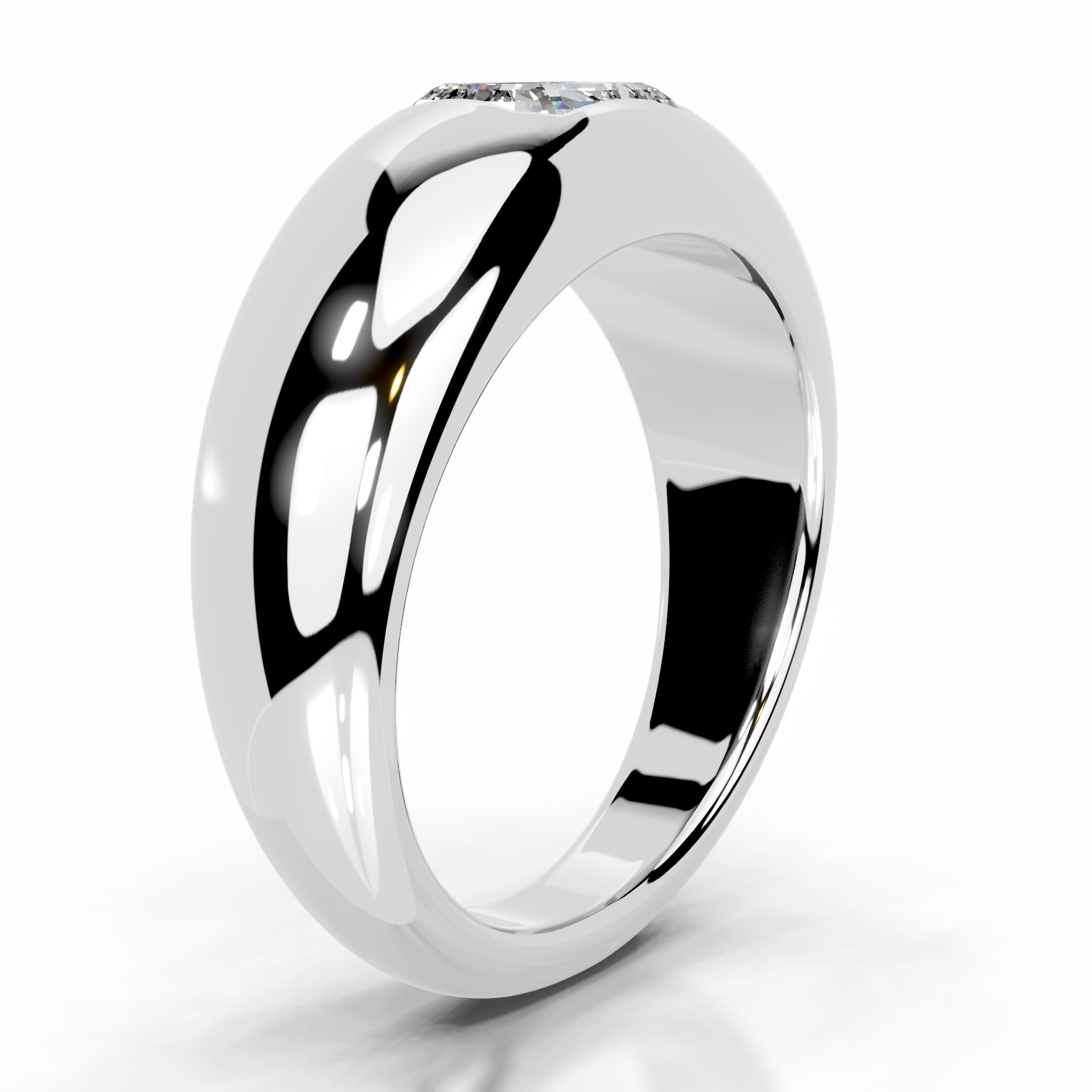 Amari Lab Grown Diamond Ring   (1 Carat) -18K White Gold