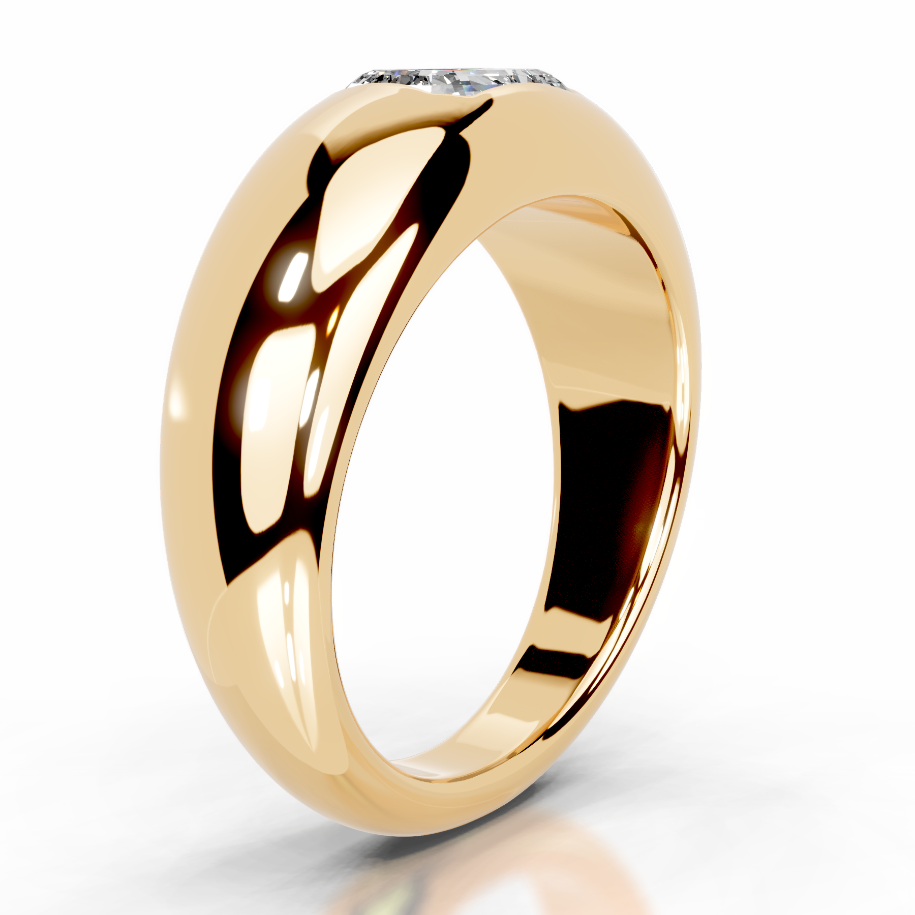 Amari Diamond Engagement Ring   (1 Carat) -18K Yellow Gold