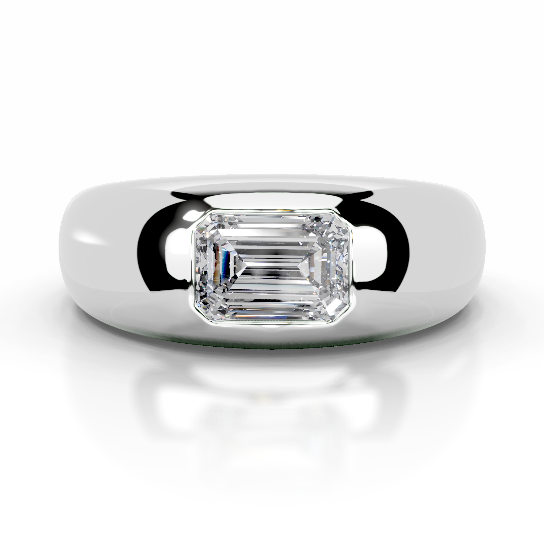 Amari Lab Grown Diamond Ring   (1 Carat) -18K White Gold