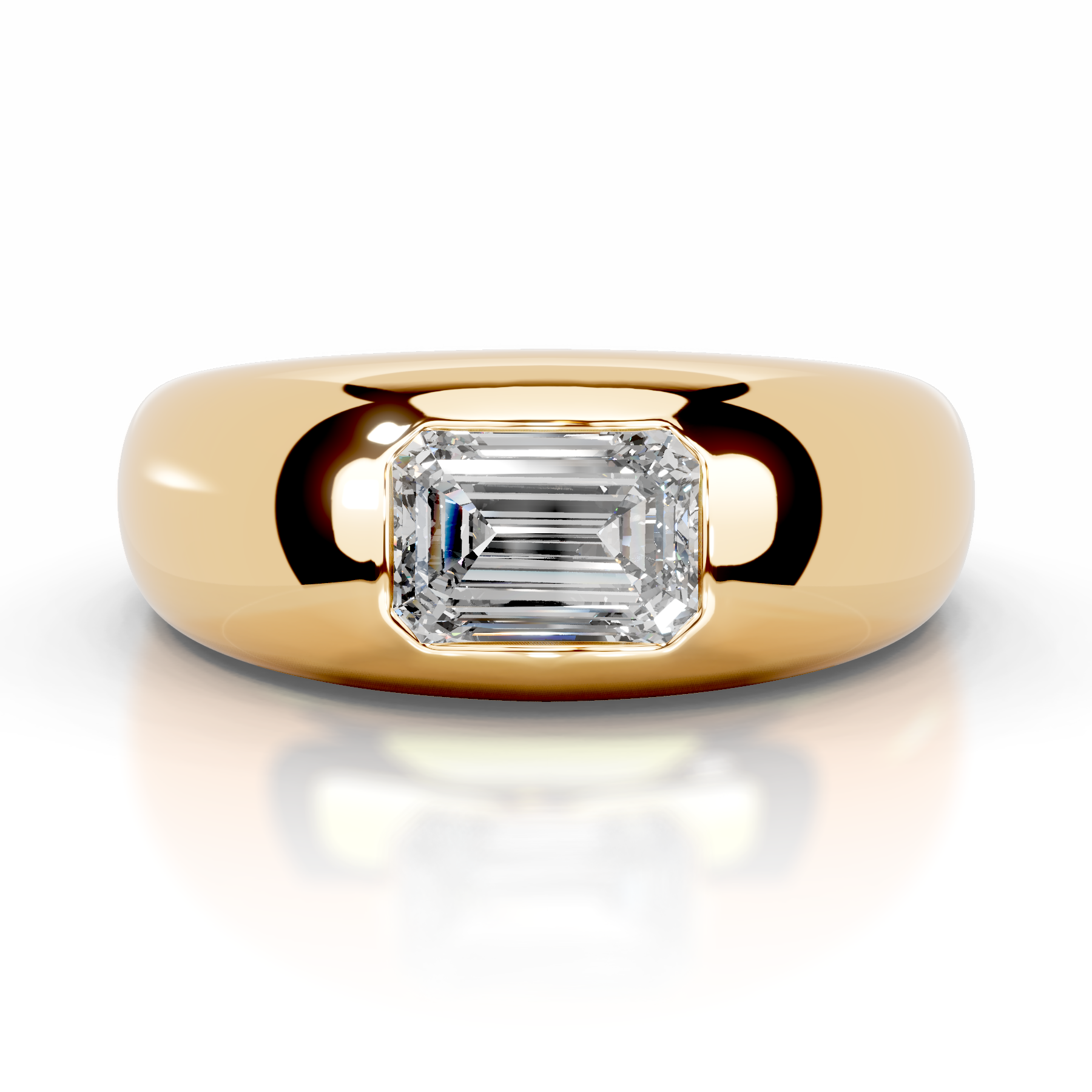 Amari Diamond Engagement Ring   (1 Carat) -18K Yellow Gold