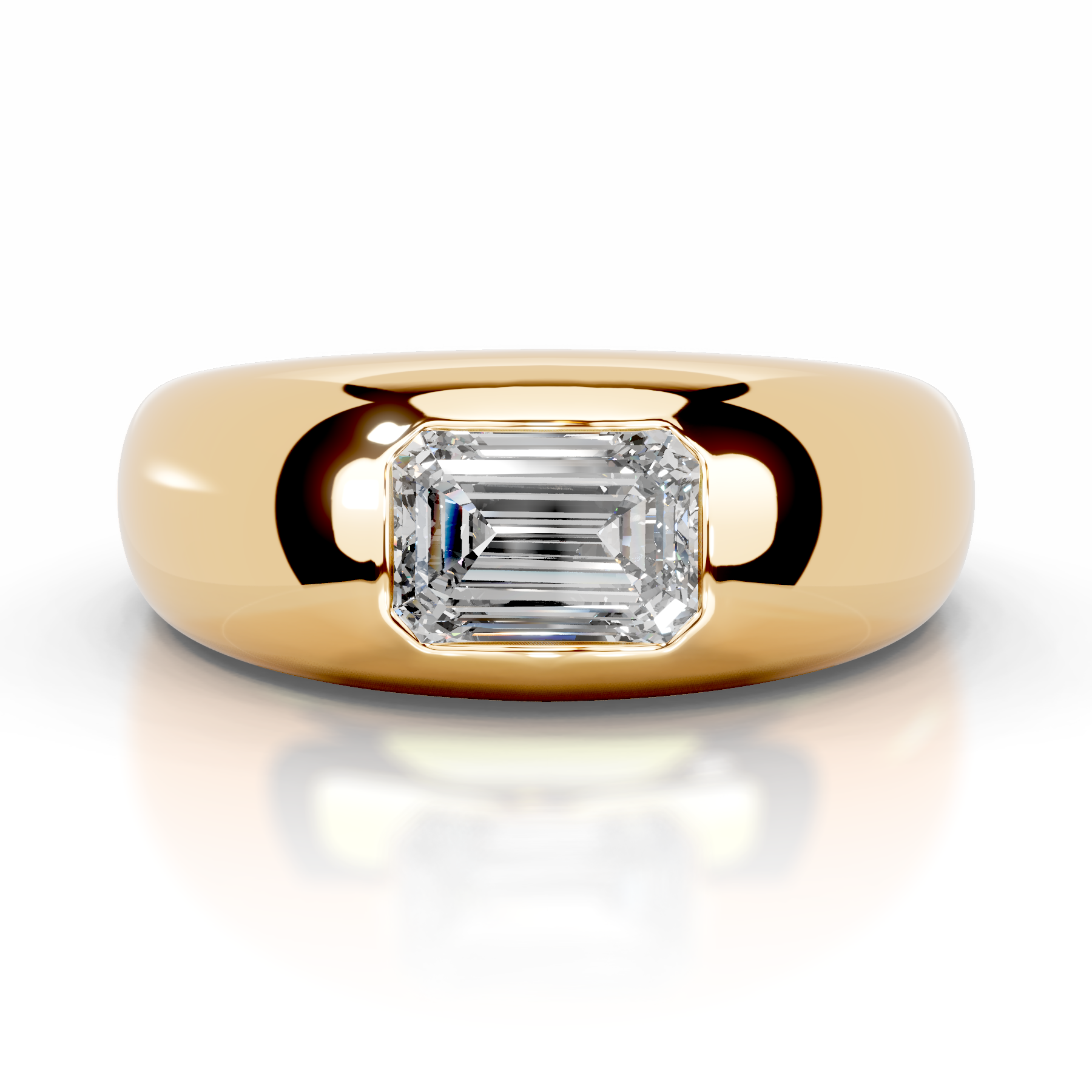 Amari Lab Grown Diamond Ring   (1 Carat) -18K Yellow Gold