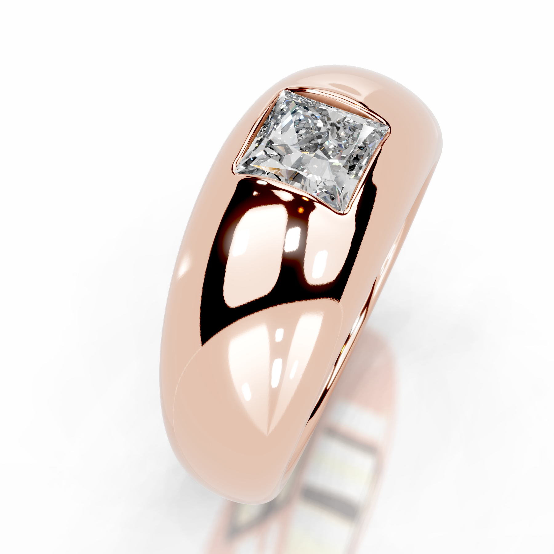 Aaliyah Diamond Engagement Ring   (1 Carat) -14K Rose Gold