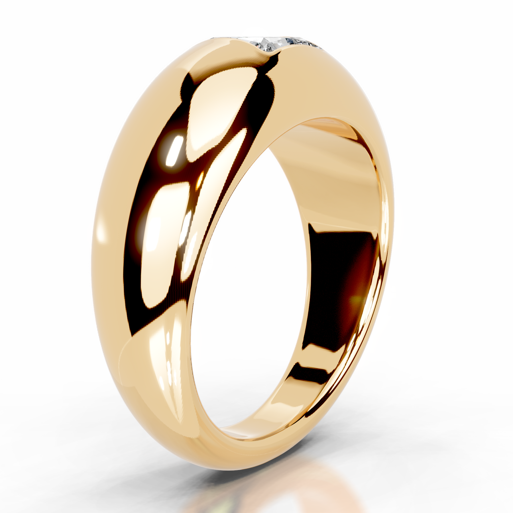 Aaliyah Diamond Engagement Ring   (1 Carat) -18K Yellow Gold