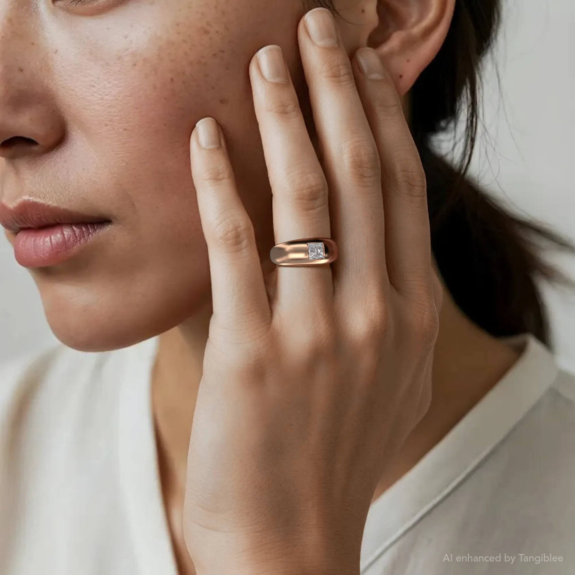 Aaliyah Diamond Engagement Ring (1 Carat) -14K Rose Gold