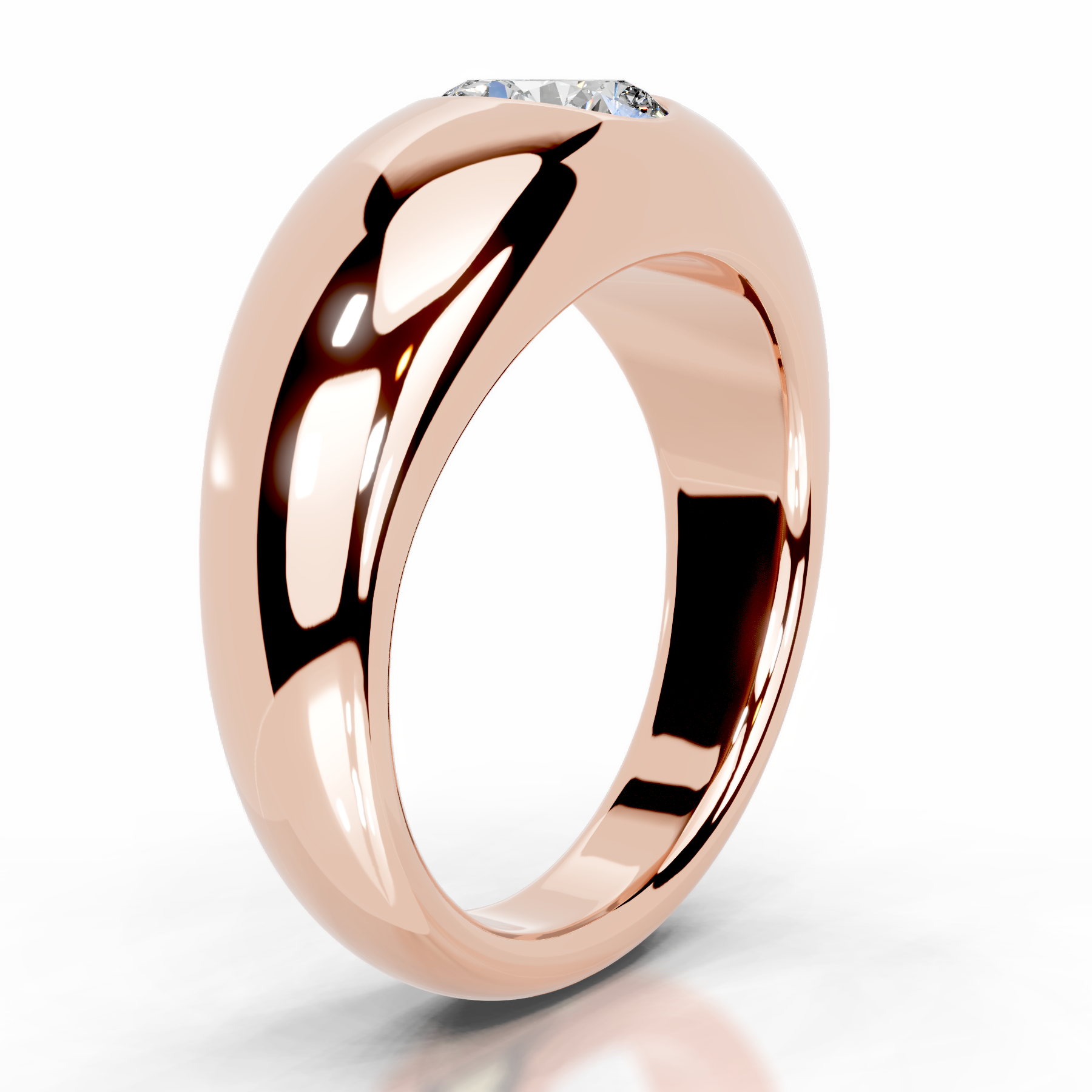 Jayla Diamond Engagement Ring   (1 Carat) -14K Rose Gold