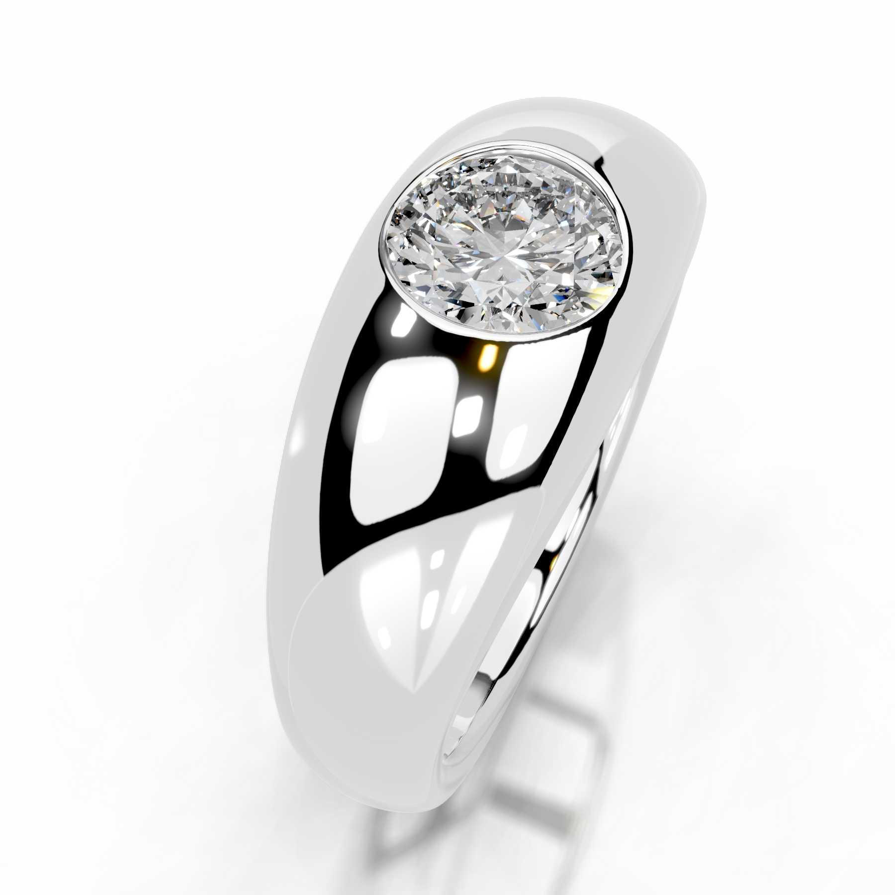 Jayla Lab Grown Diamond Ring   (1 Carat) -18K White Gold