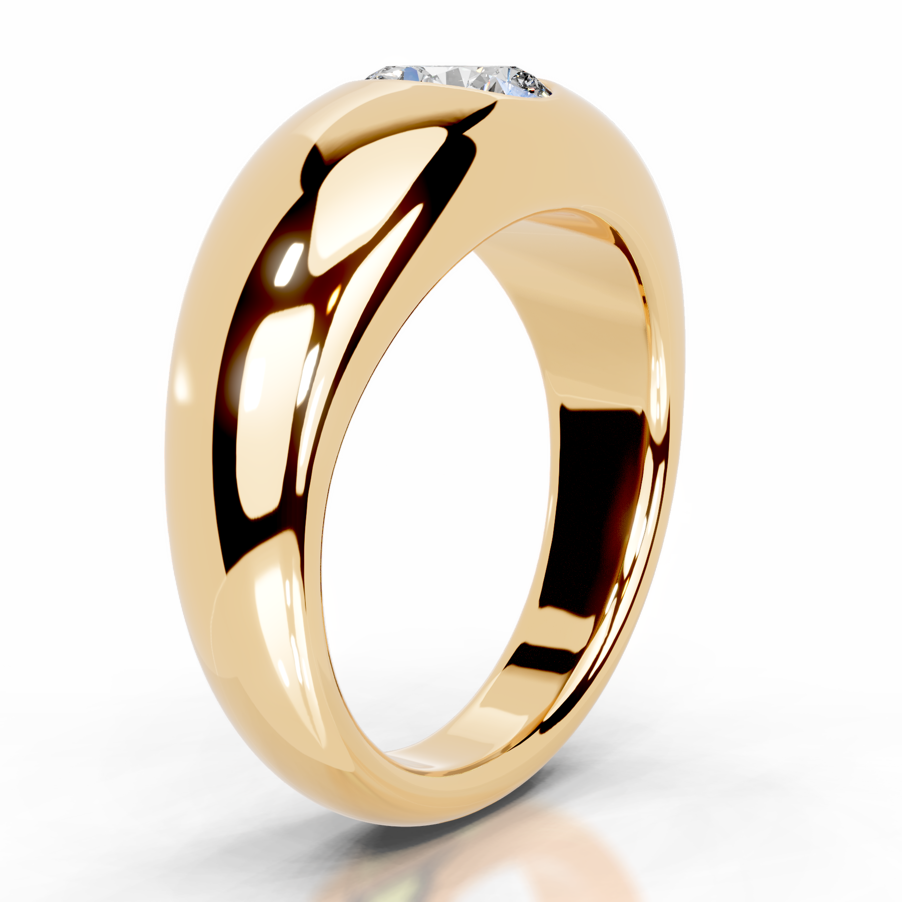 Jayla Diamond Engagement Ring   (1 Carat) -18K Yellow Gold