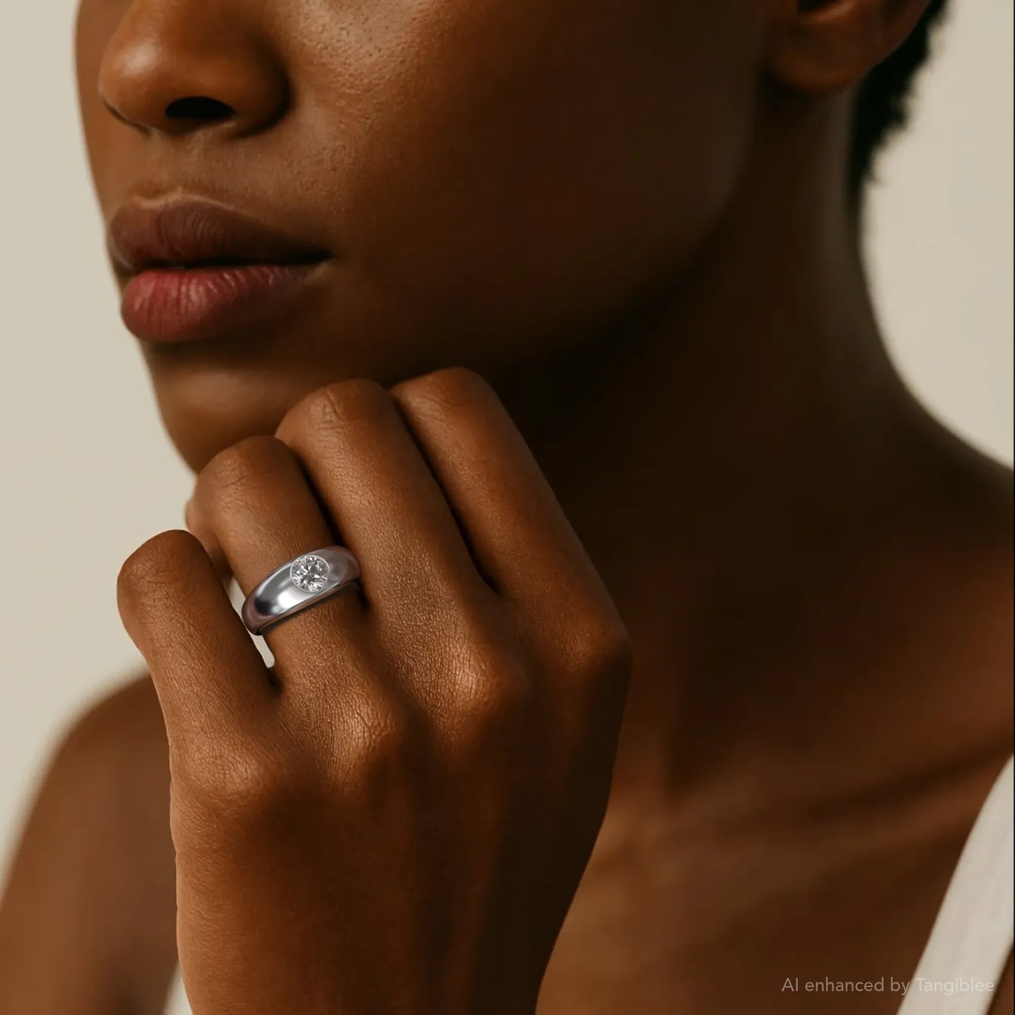Jayla Lab Grown Diamond Ring (1 Carat) -18K White Gold