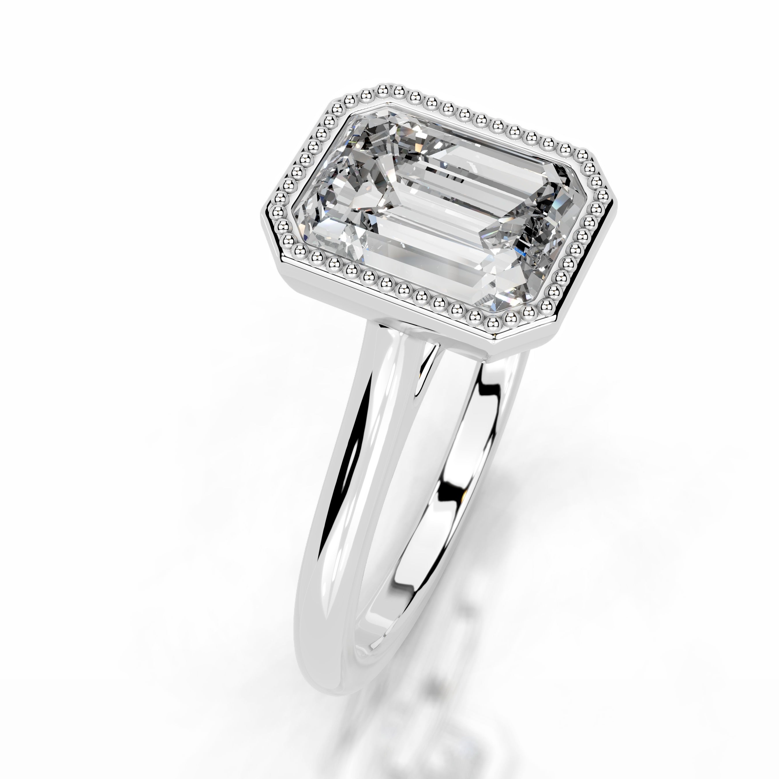 Eunice Diamond Engagement Ring - 18K White Gold