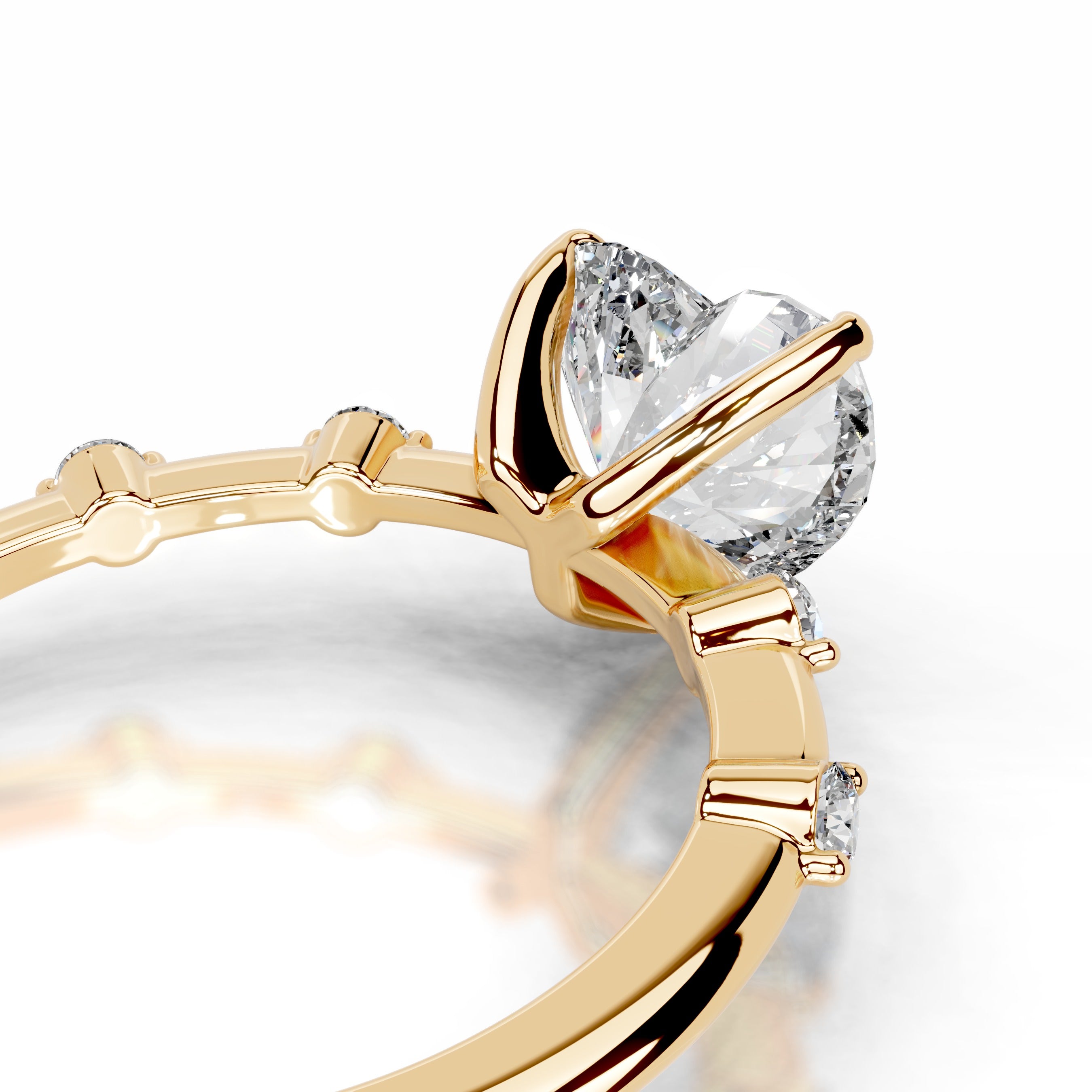 Ninnette Diamond Engagement Ring - 18K Yellow Gold