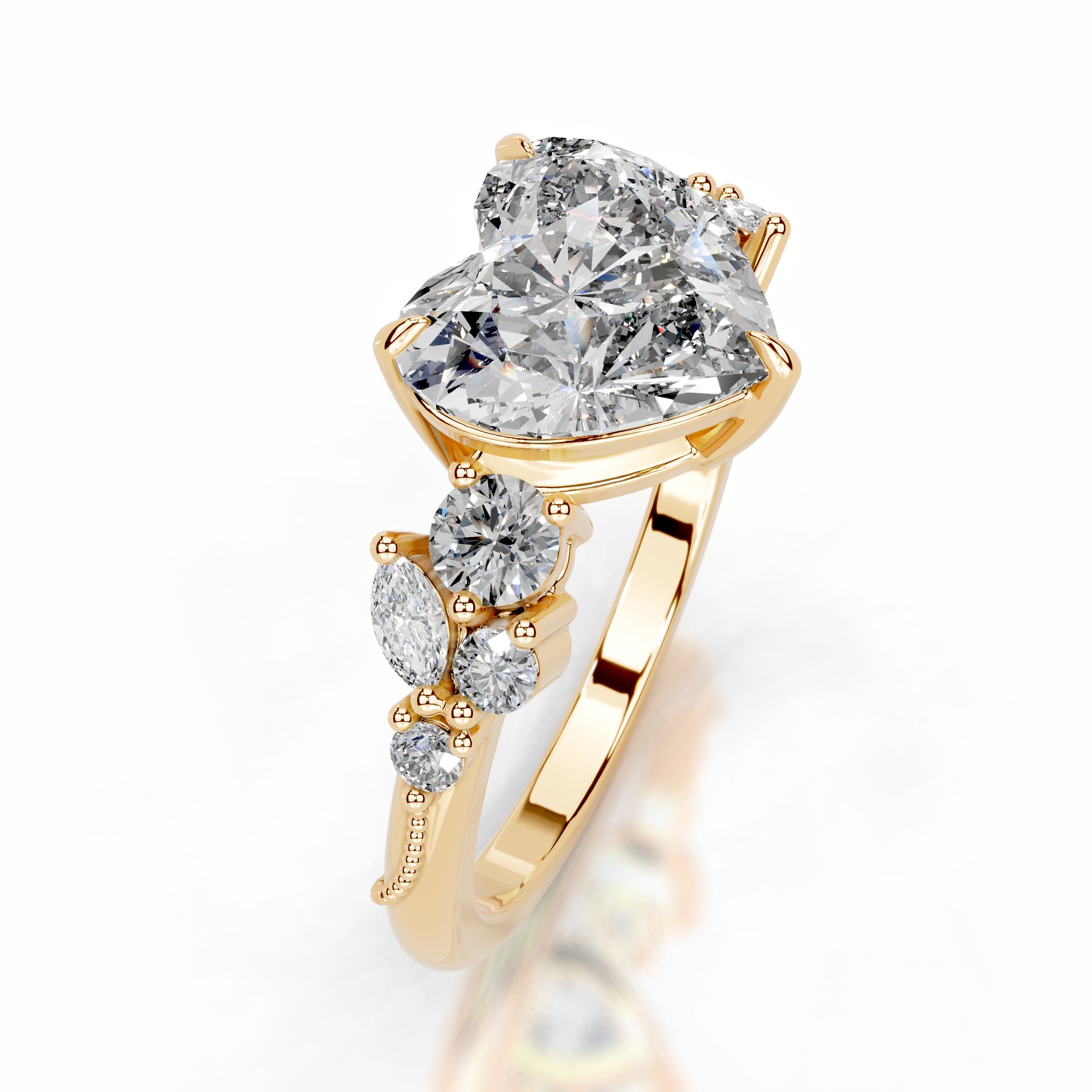 Belita Diamond Engagement Ring - 18K Yellow Gold