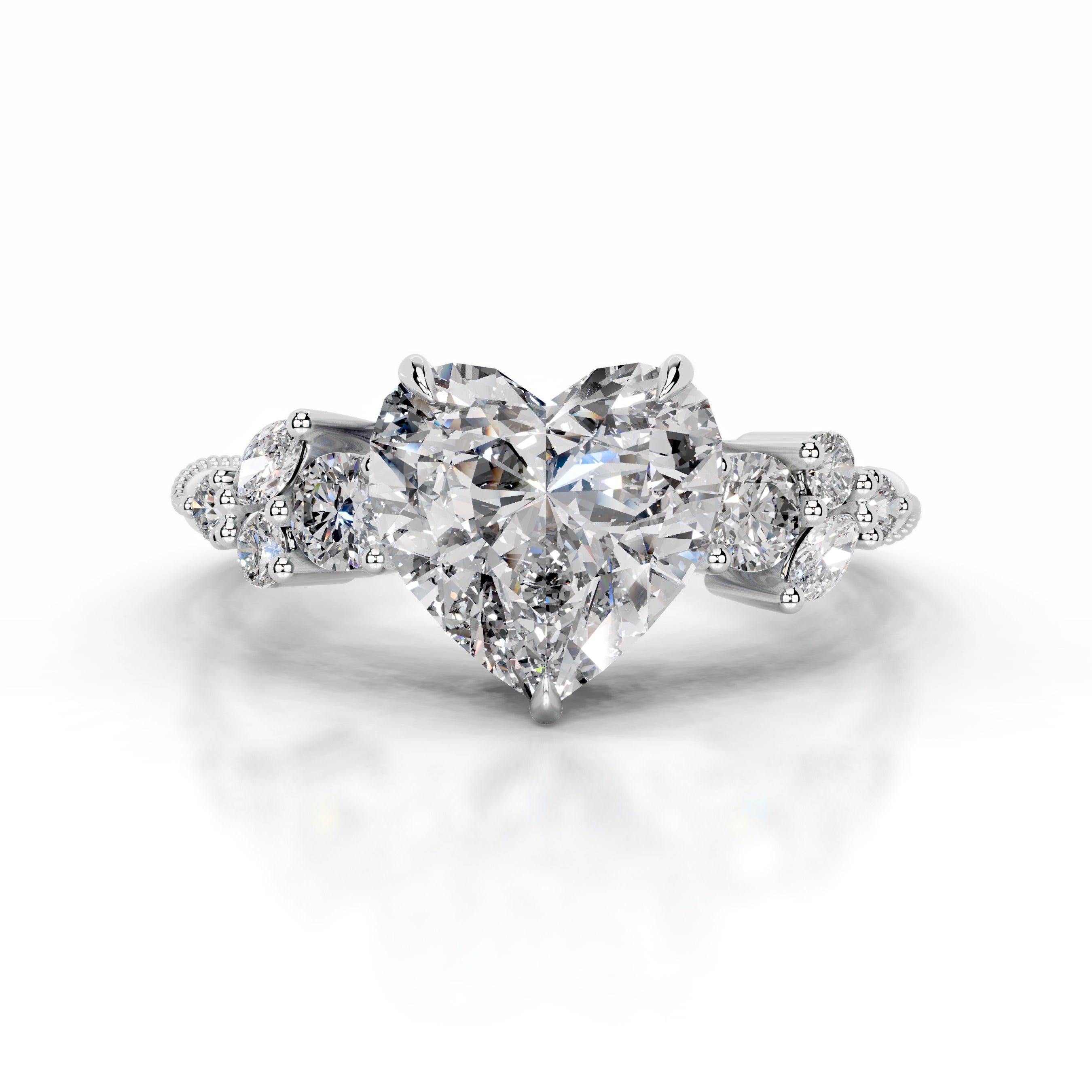 Belita Diamond Engagement Ring - 14 White Gold