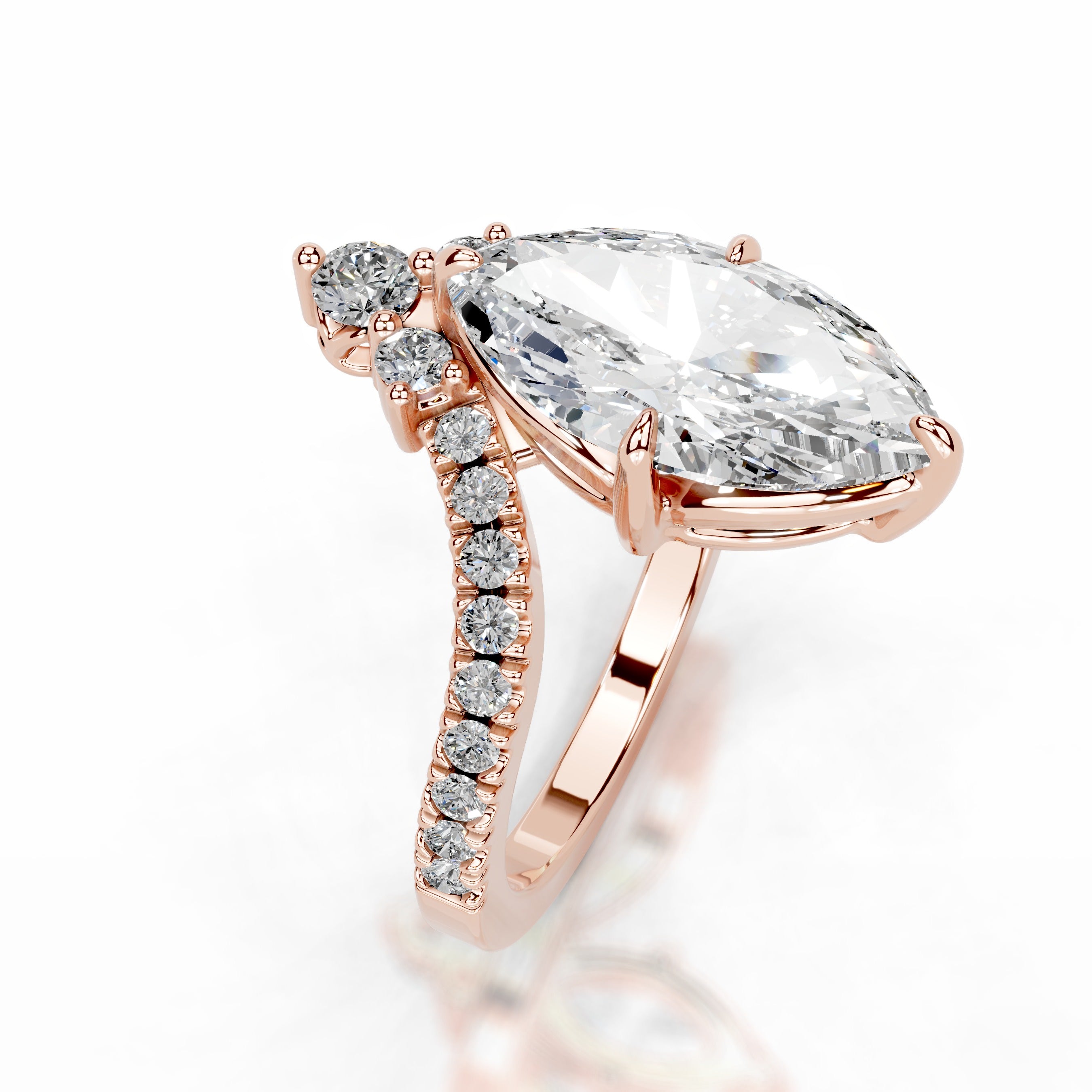 Tia Diamond Engagement Ring - 14K Rose Gold