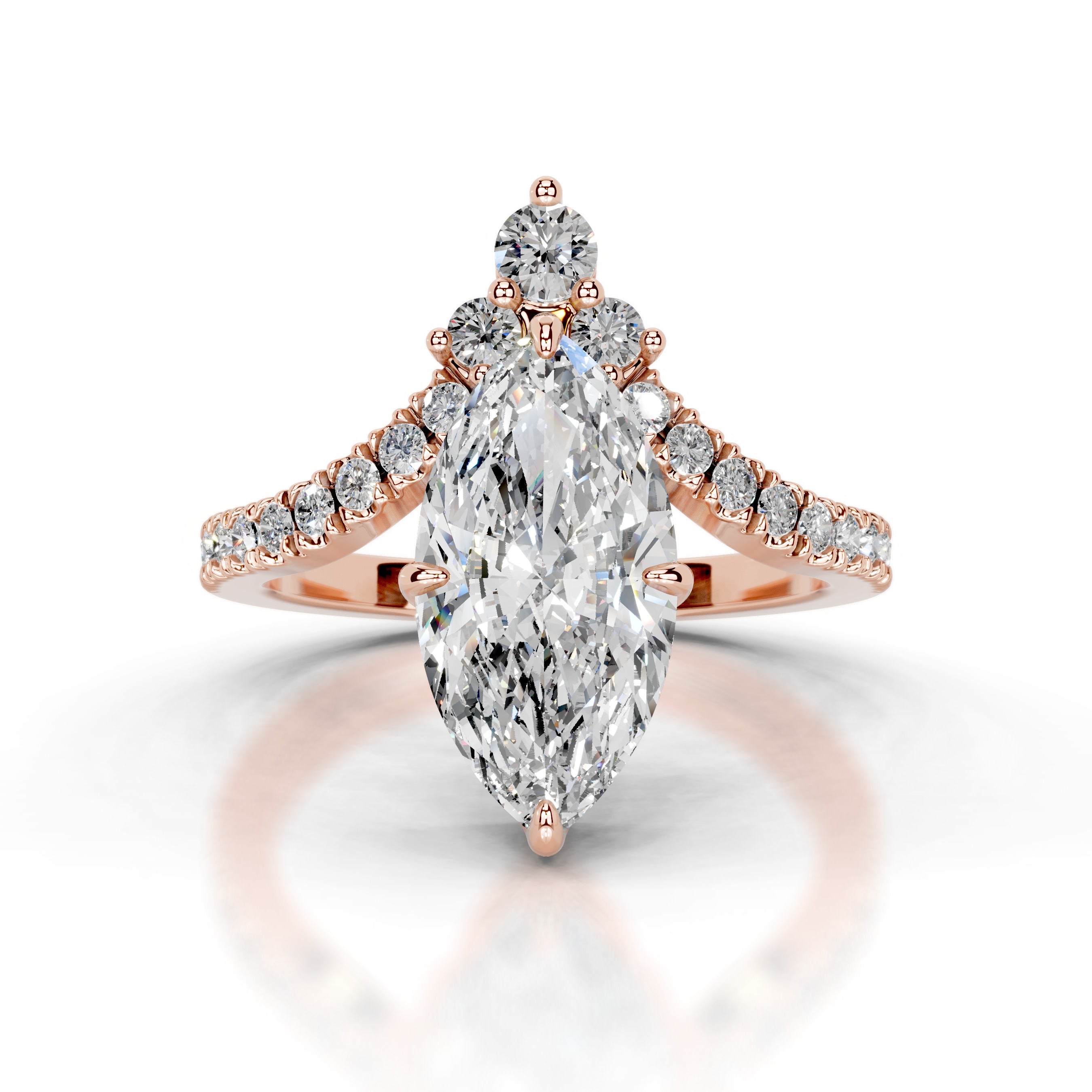 Tia Diamond Engagement Ring - 14K Rose Gold