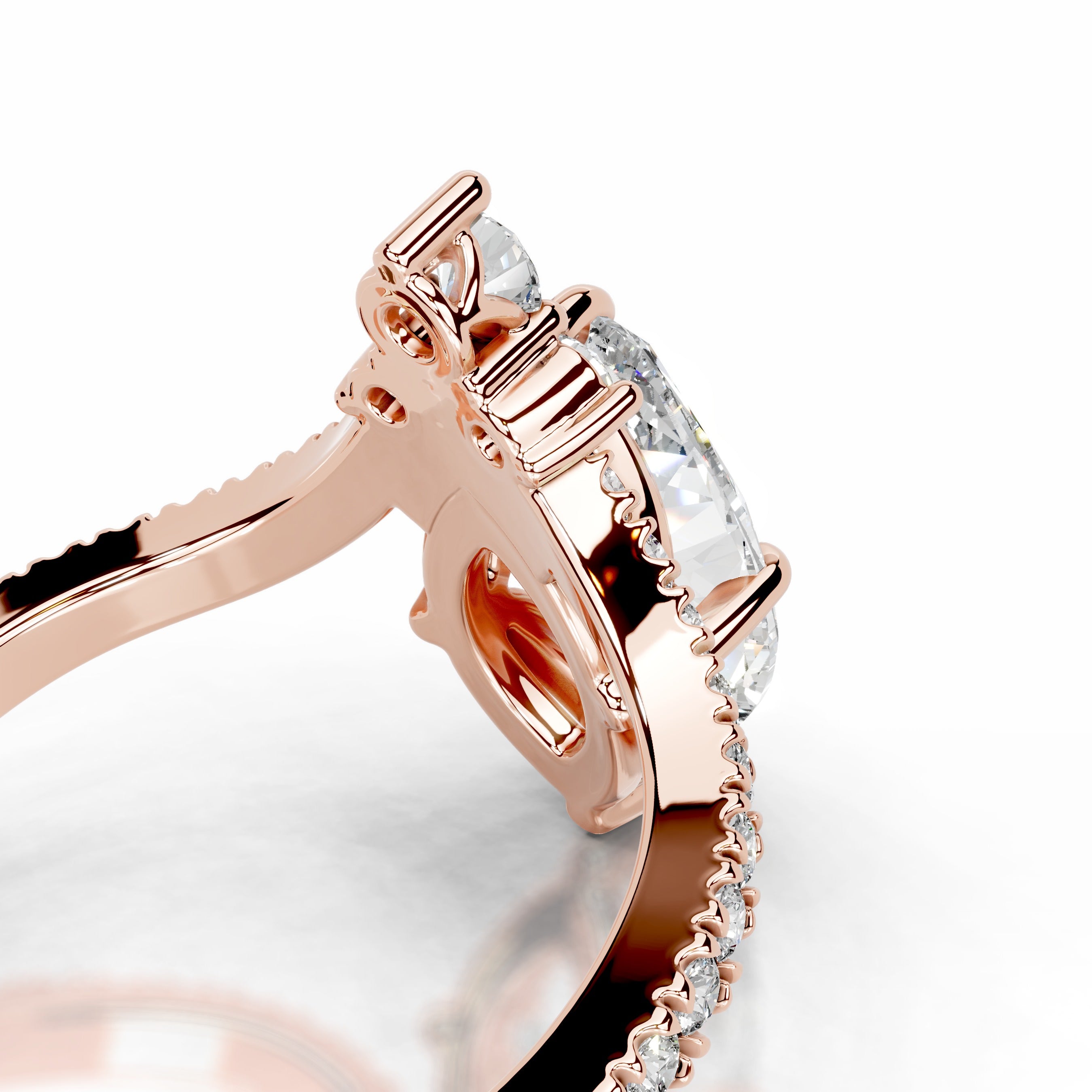 Tia Diamond Engagement Ring - 14K Rose Gold