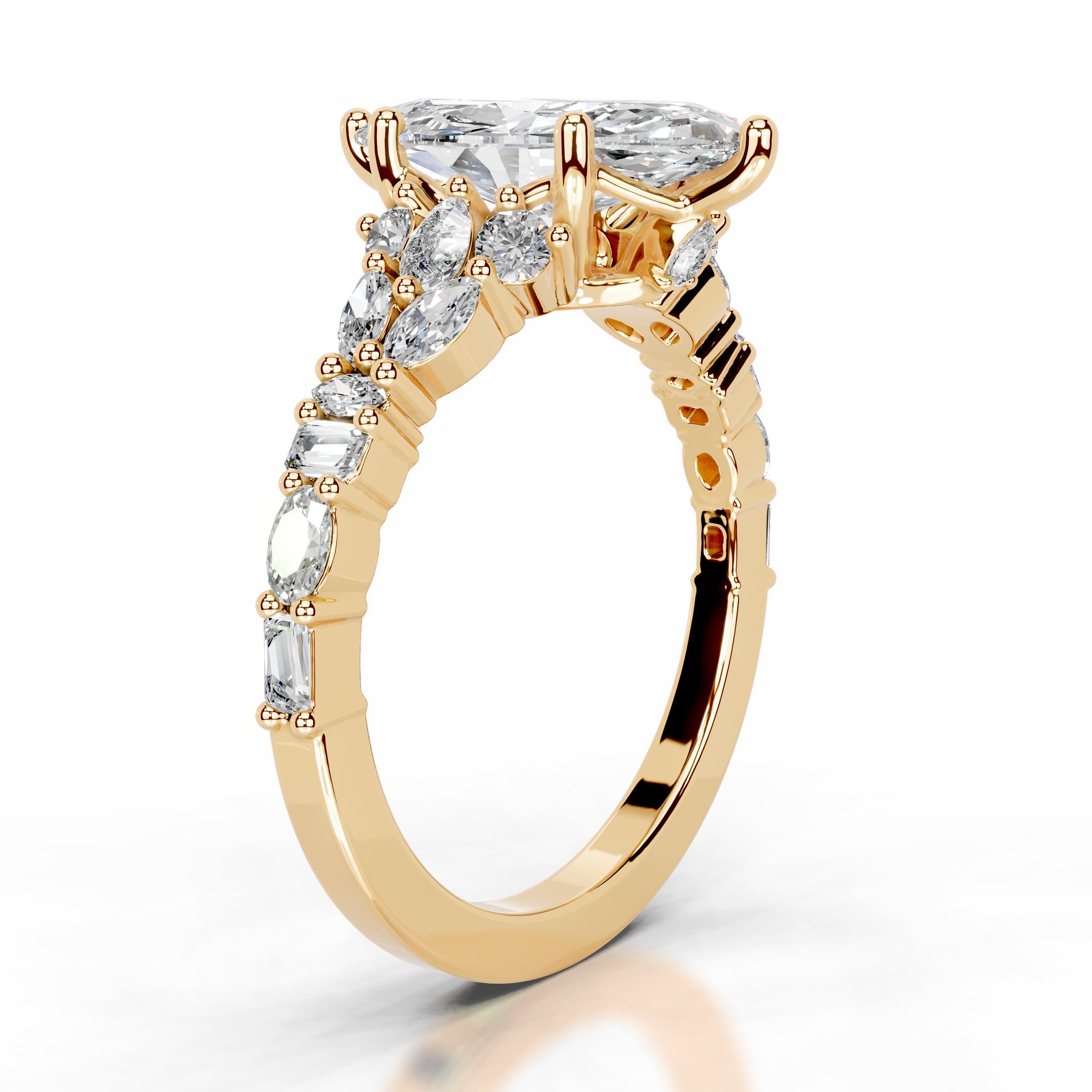 Tula Diamond Engagement Ring - 18K Yellow Gold