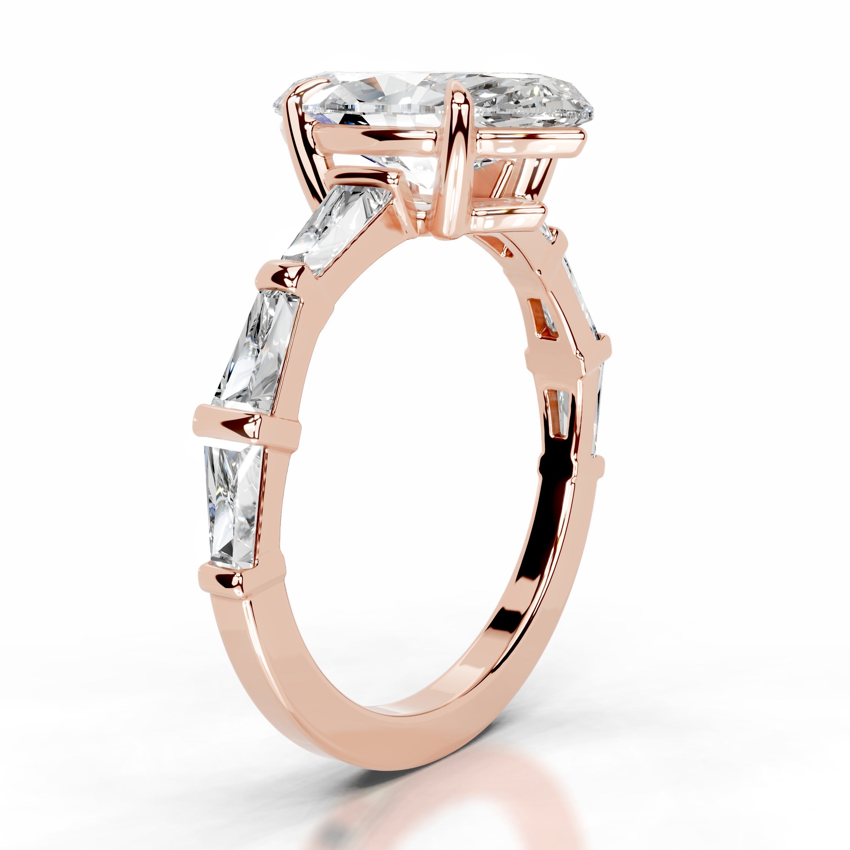 Nidia Diamond Engagement Ring - 14K Rose Gold