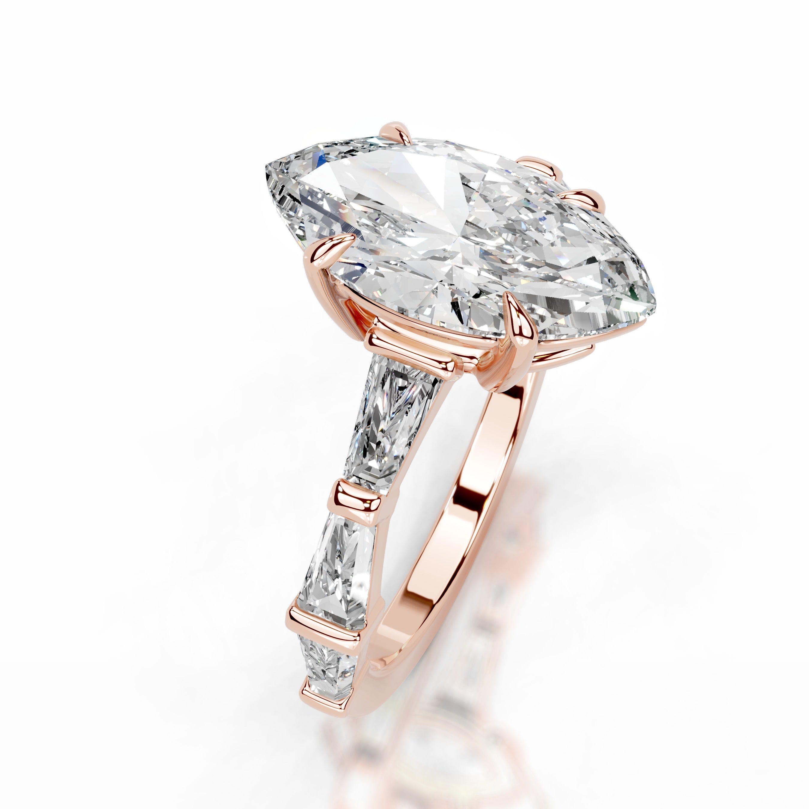 Nidia Diamond Engagement Ring - 14K Rose Gold