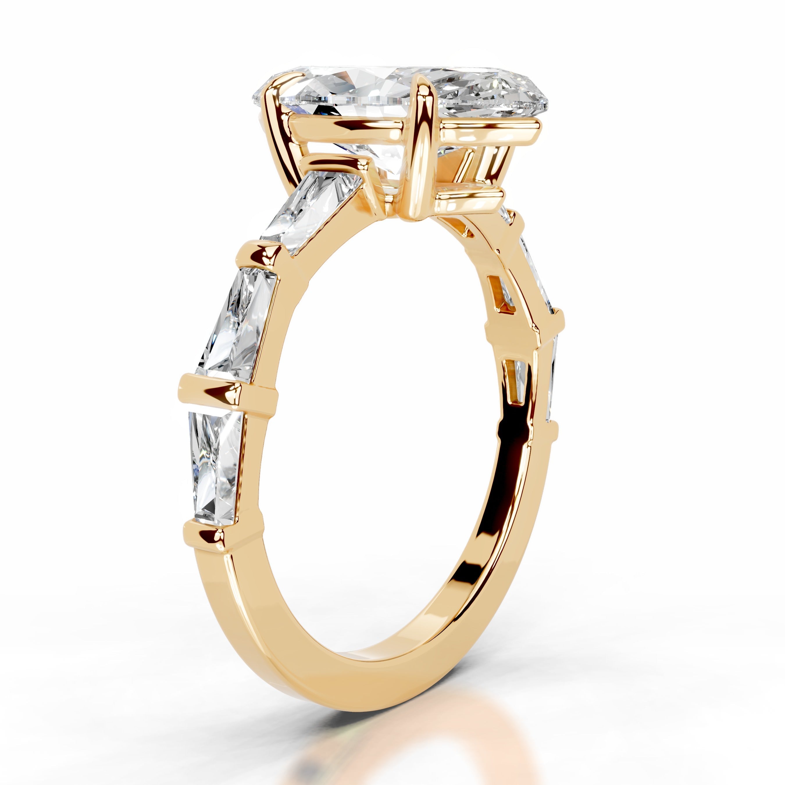 Nidia Diamond Engagement Ring - 18K Yellow Gold